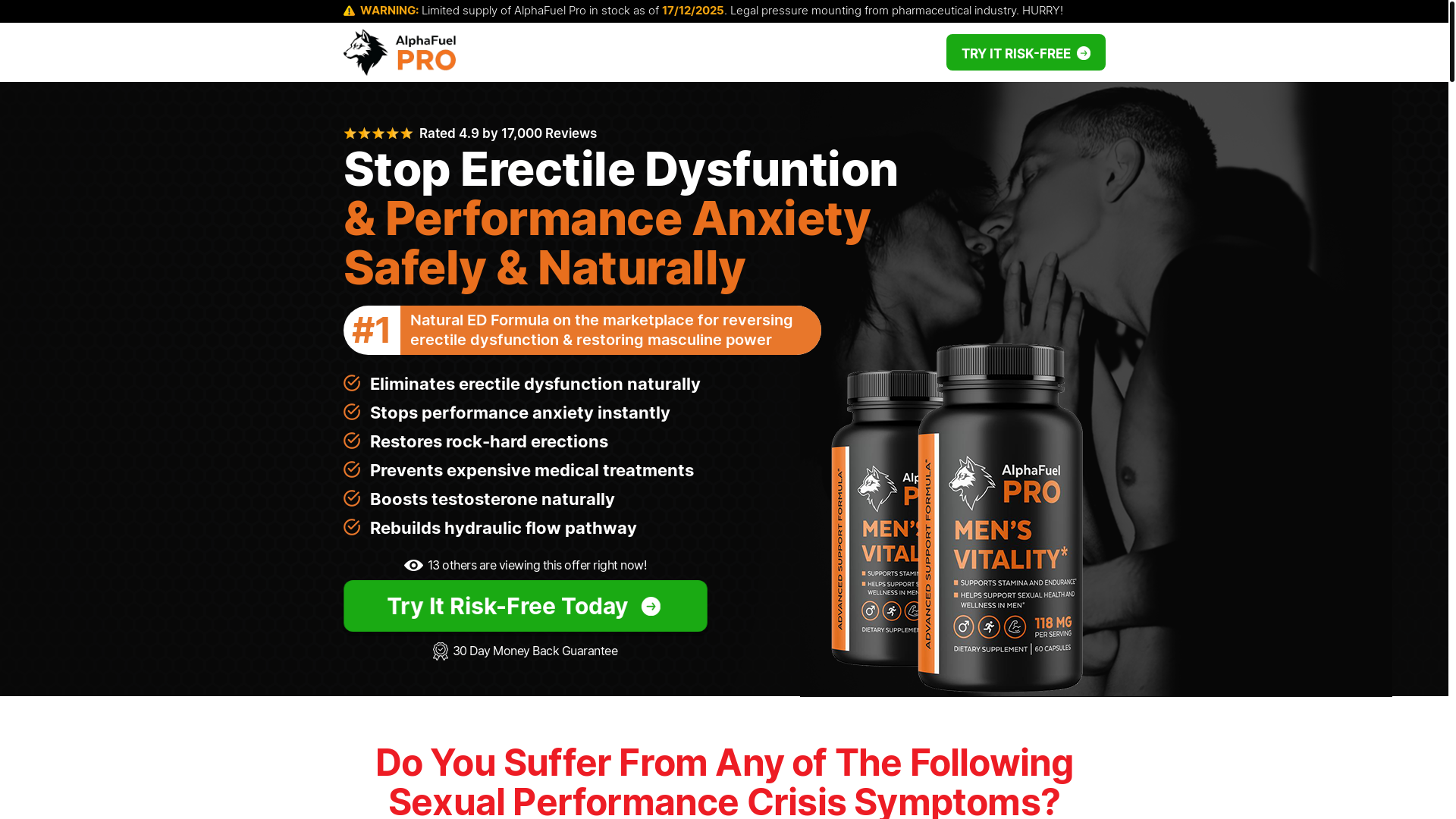 website screenshot of https://thealphafuel.com/