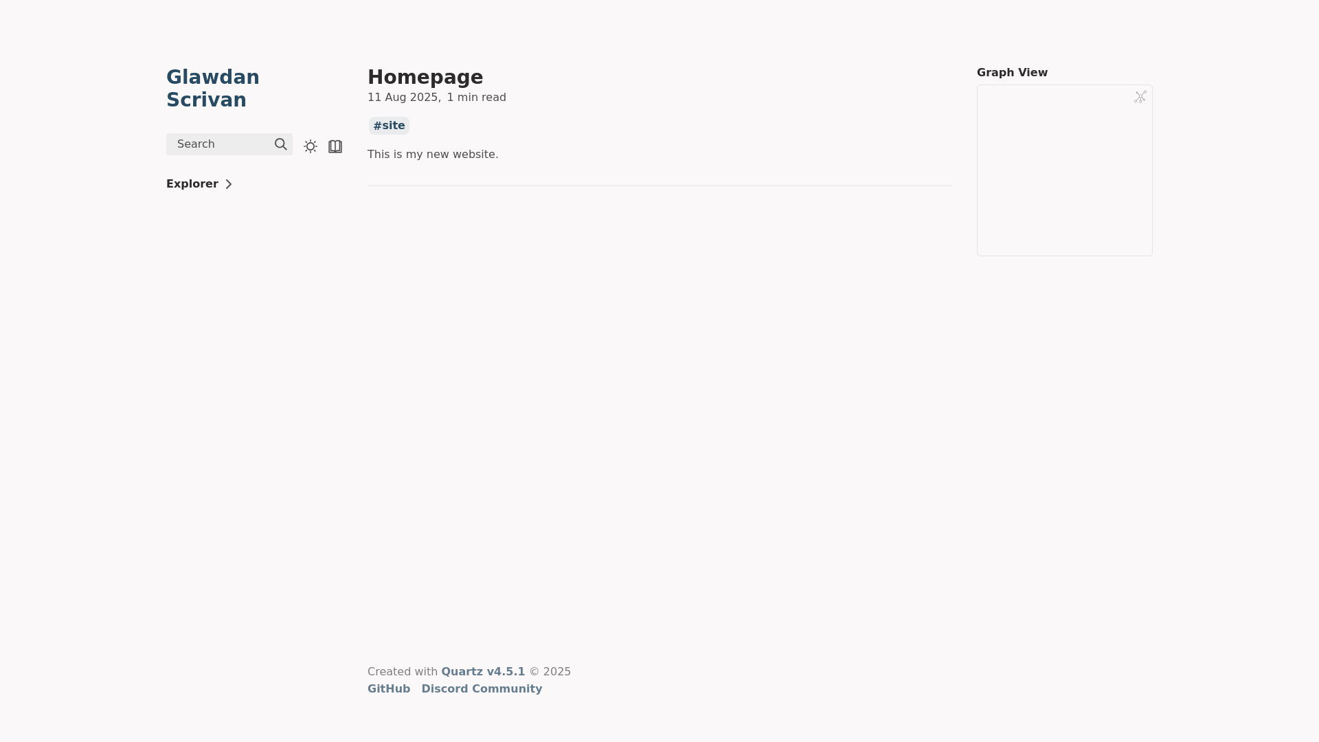 website screenshot of https://glawdanscrivan.pages.dev/