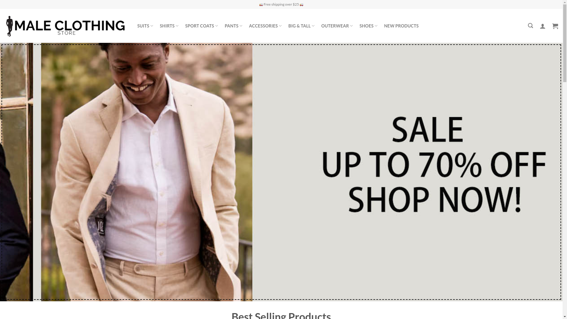 website screenshot of https://usmenswearstore.com/