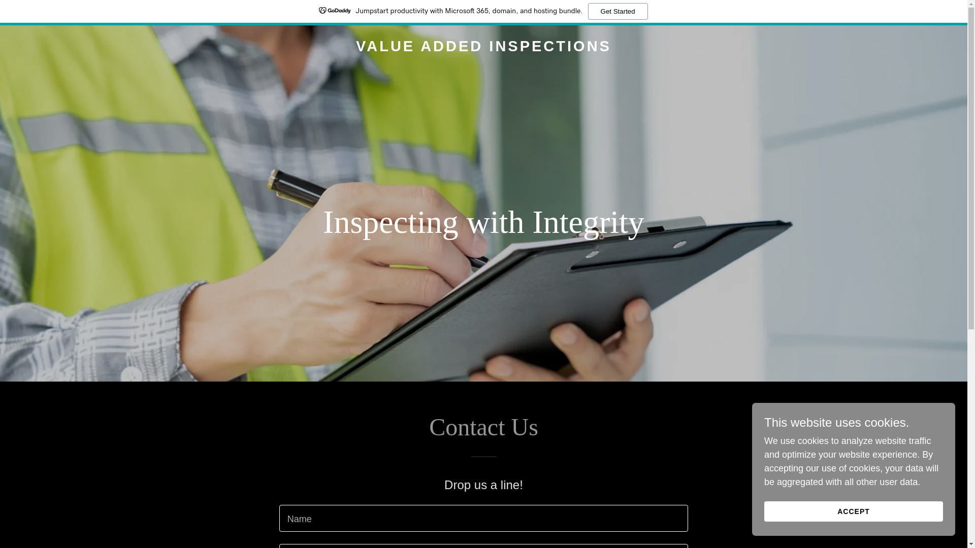 website screenshot of https://valueaddedinspections.com/