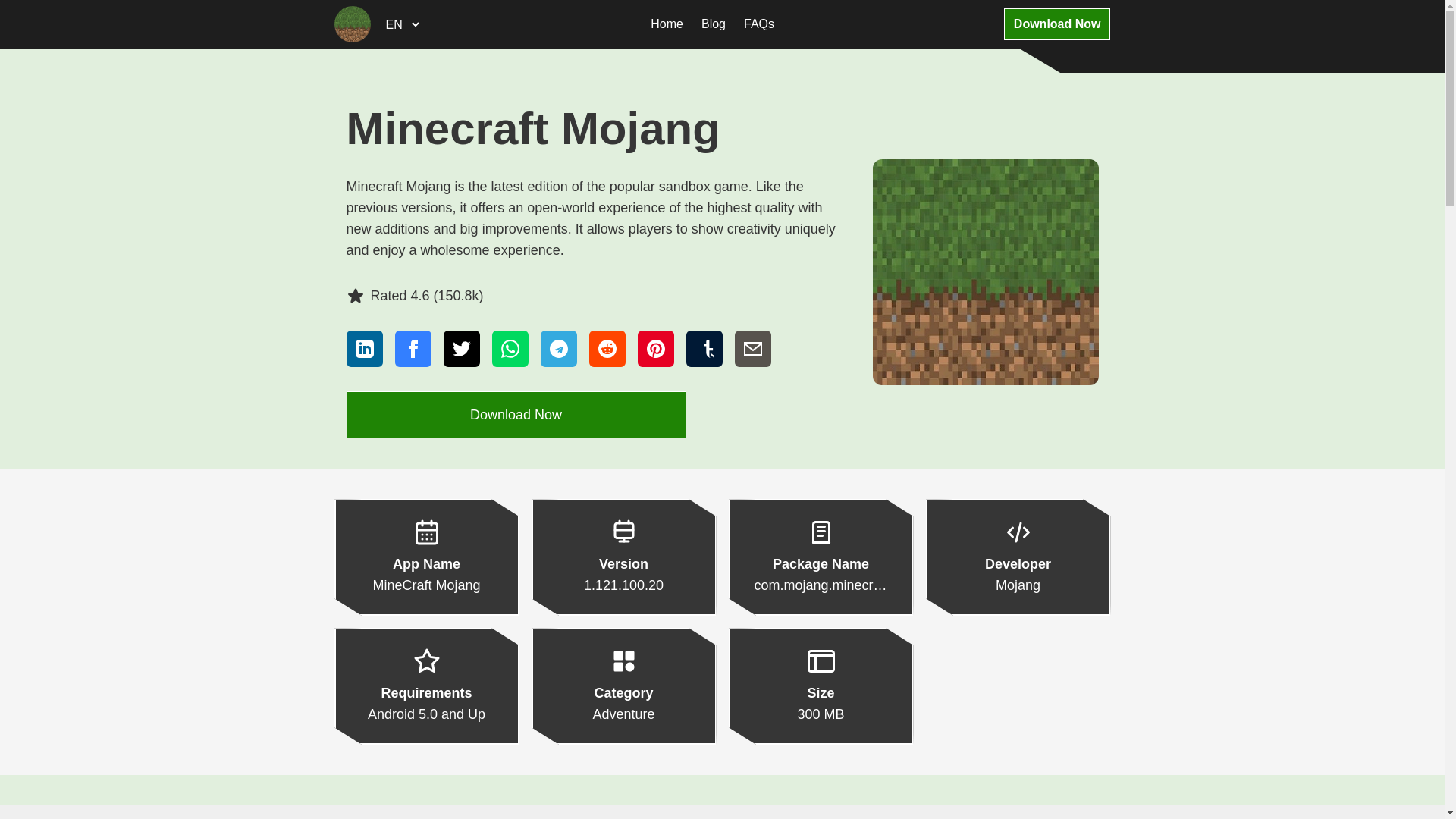 website screenshot of https://minecraftmojang.net/