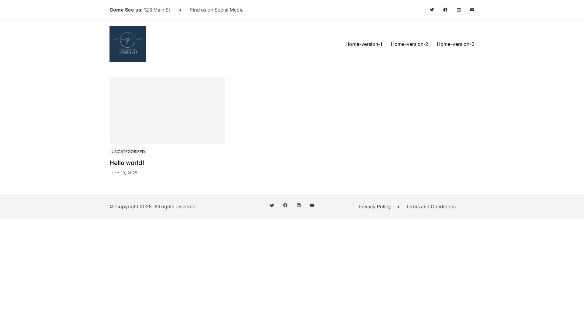 website screenshot of https://passportsandpixiedustvacations.com/