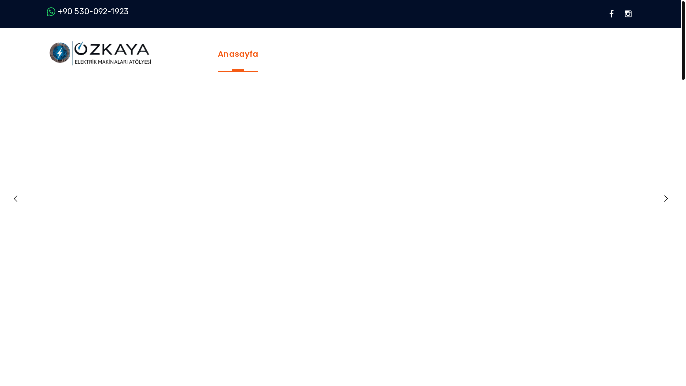 website screenshot of https://ozkayaelektrikbobinaj.com/