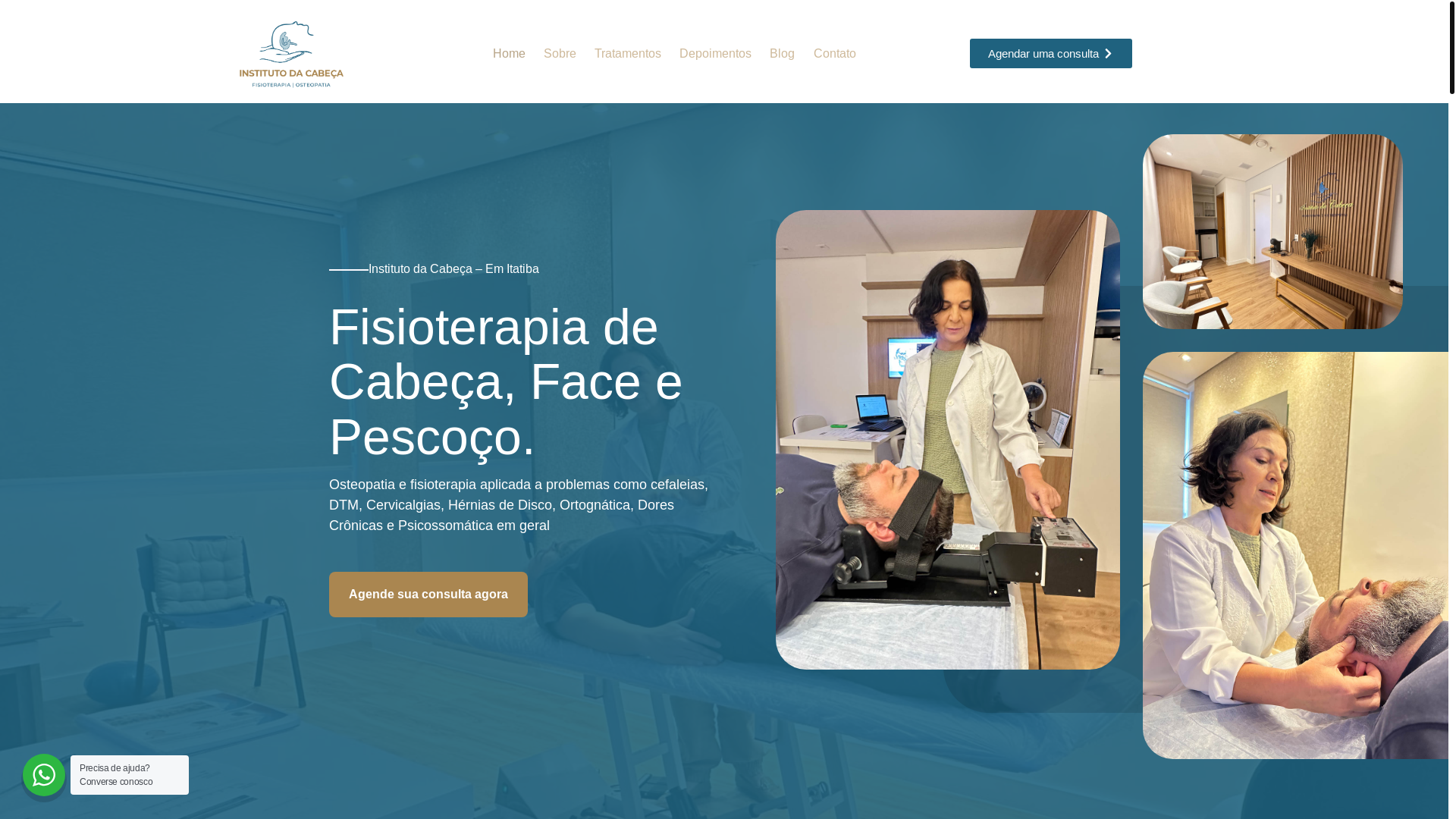 website screenshot of https://institutodacabeca.com.br/
