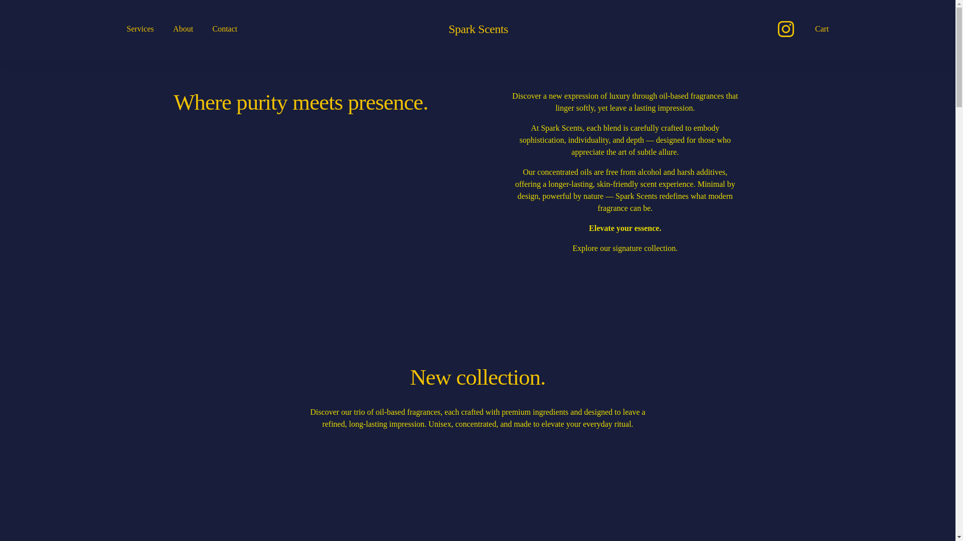 website screenshot of https://sparkscents.uk/