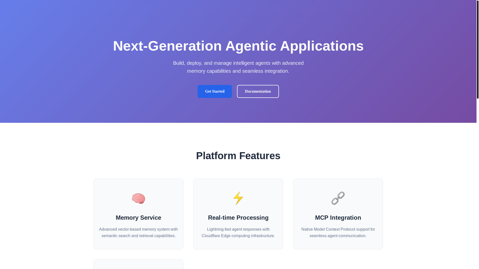 website screenshot of https://agentic-platform.pages.dev/