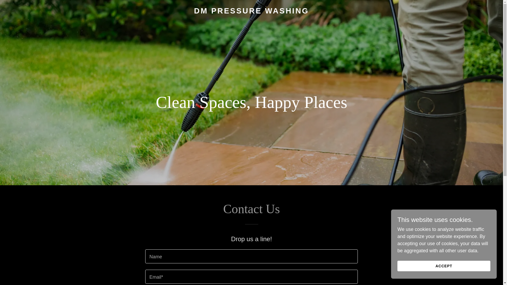 website screenshot of https://dmpressurewash.com/