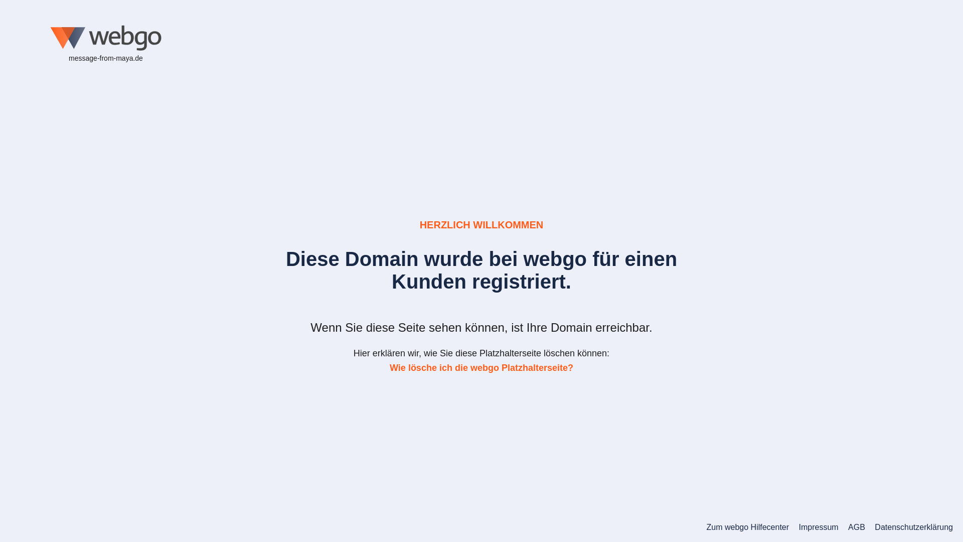website screenshot of https://message-from-maya.de/