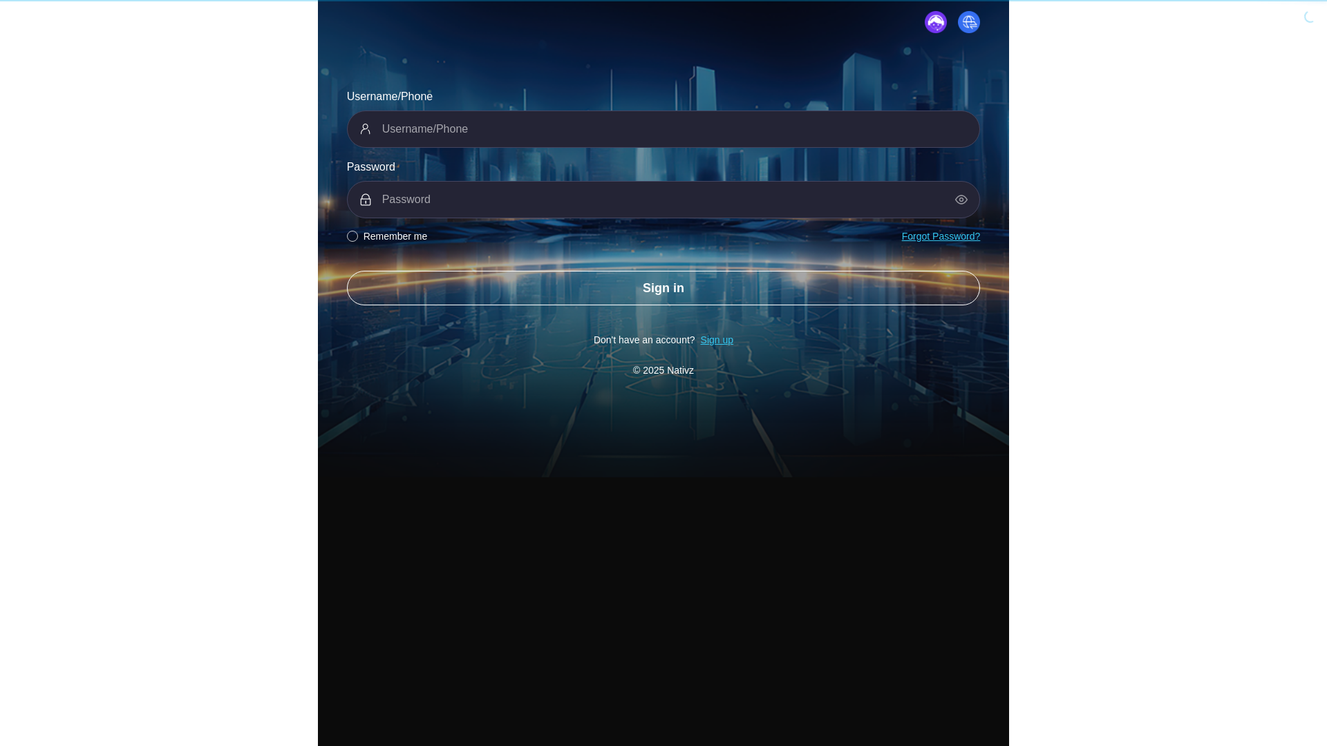 website screenshot of https://nativzdata.com/