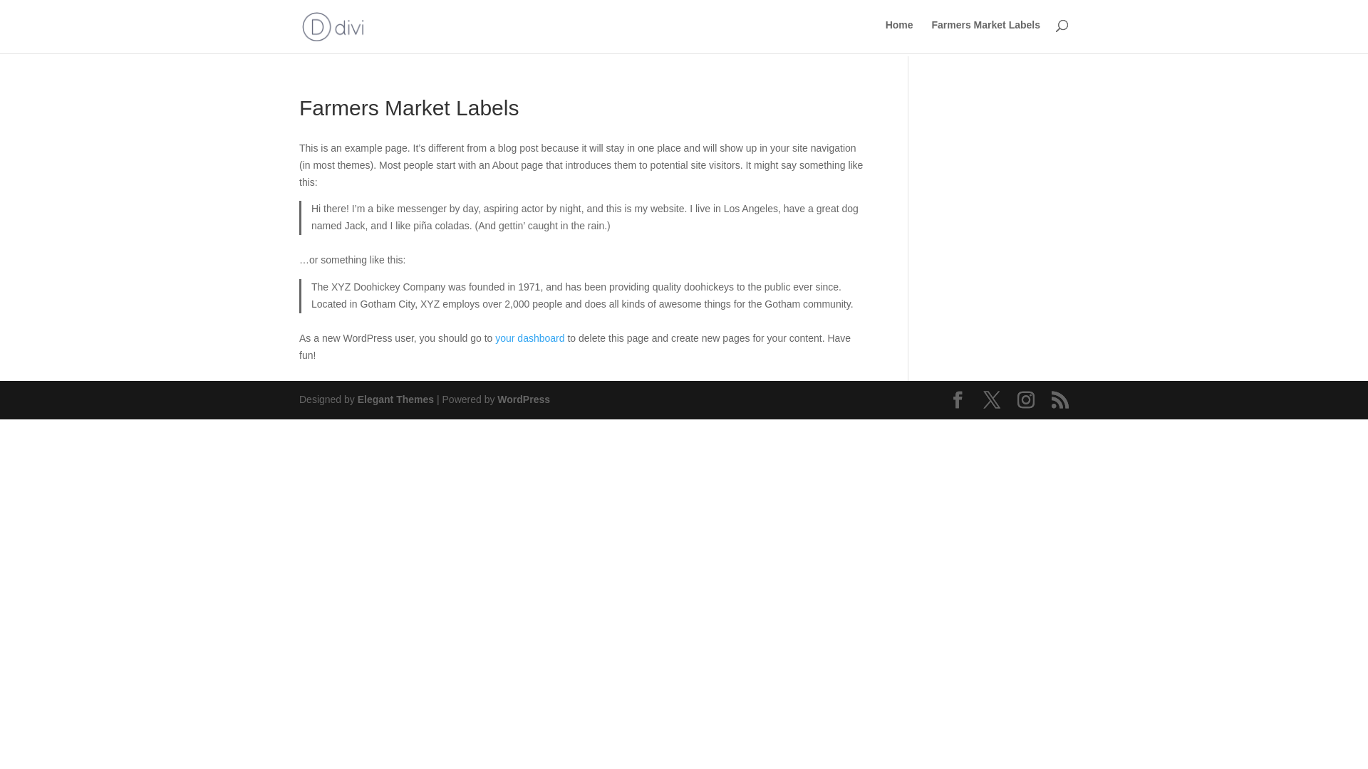 website screenshot of https://farmersmarketlabels.com/