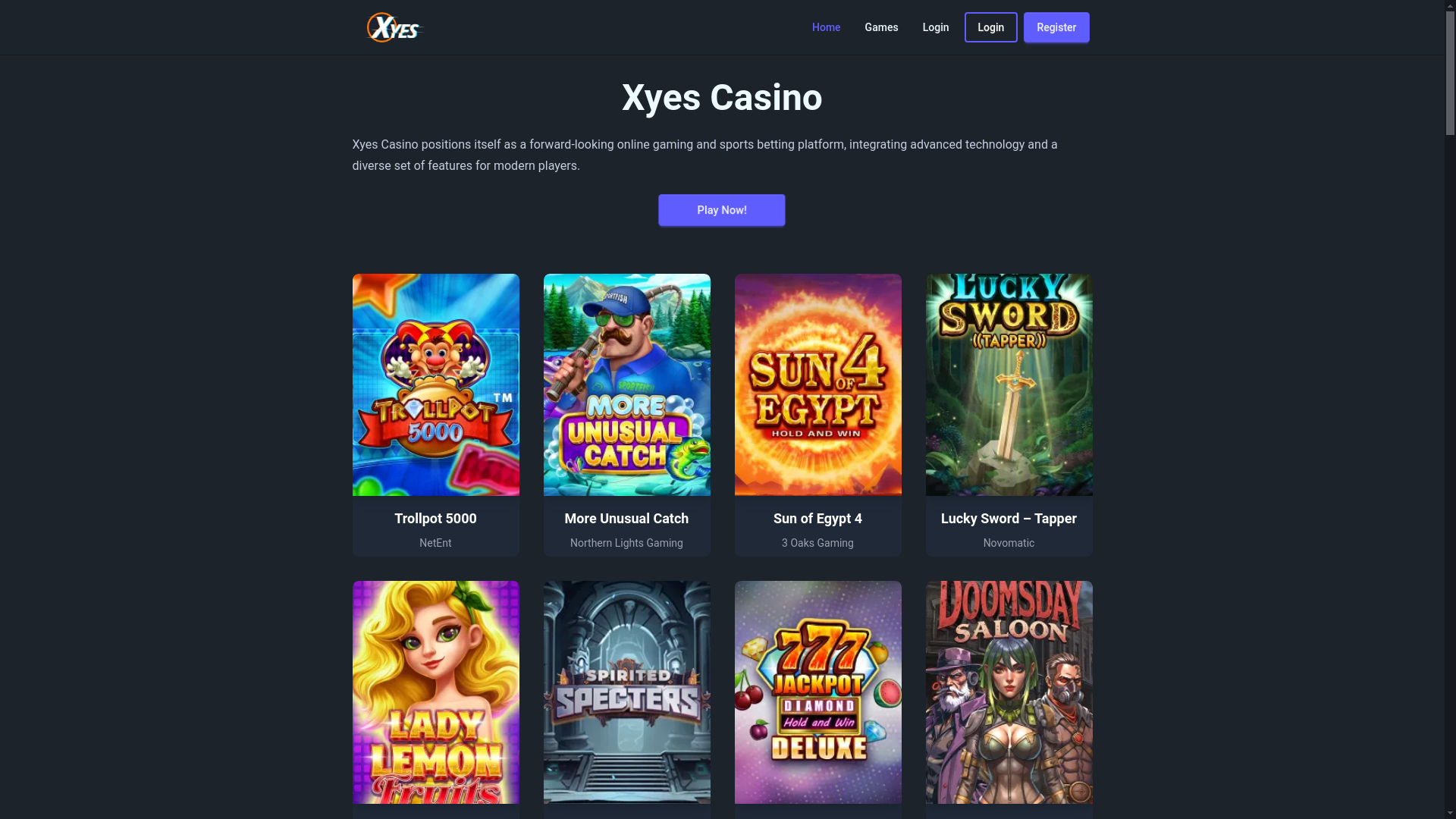 website screenshot of https://xyes-casino-com.pages.dev/