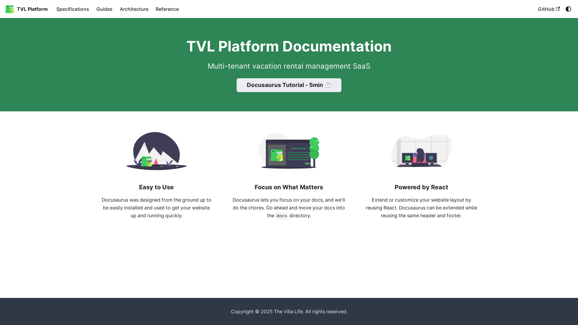 website screenshot of https://the-villa-life.pages.dev/