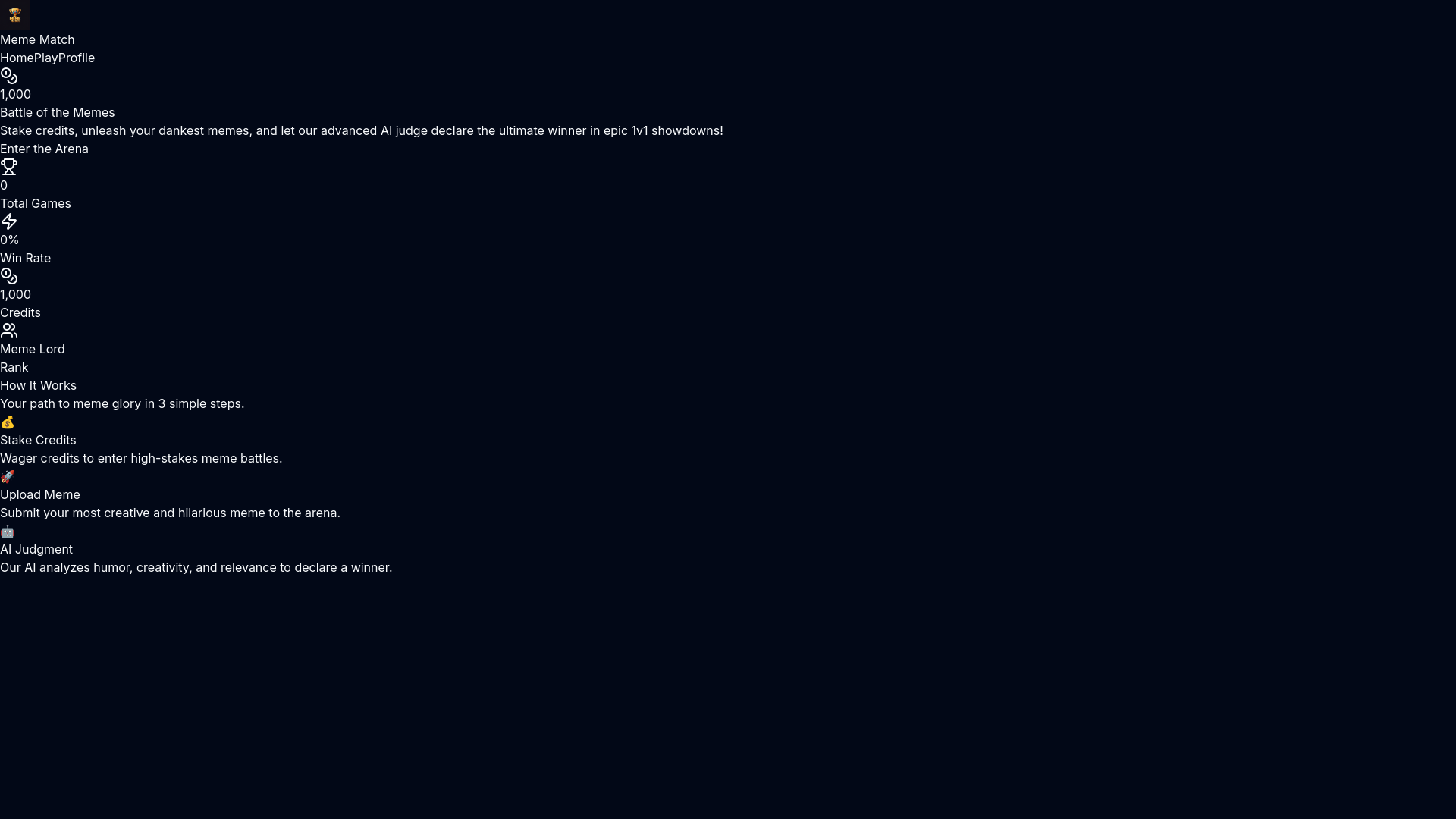website screenshot of https://memematch.fun/