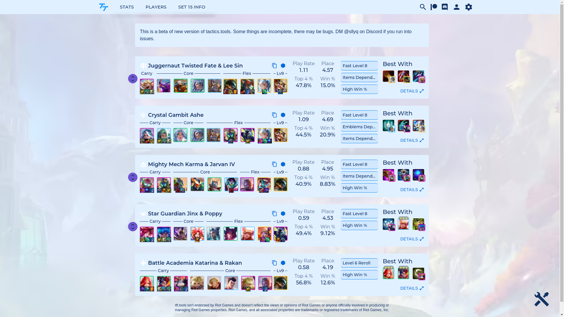website screenshot of https://tactics.pages.dev/