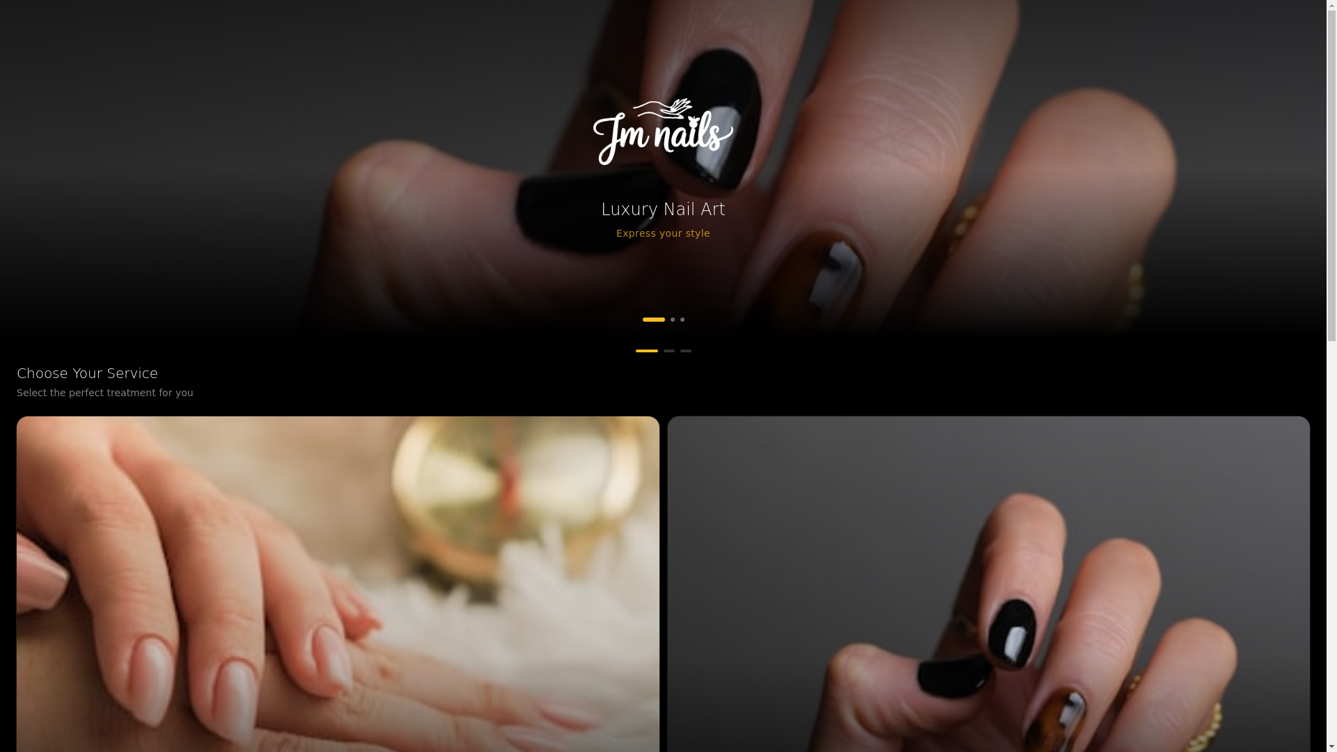 website screenshot of https://jmnailstudios.com/