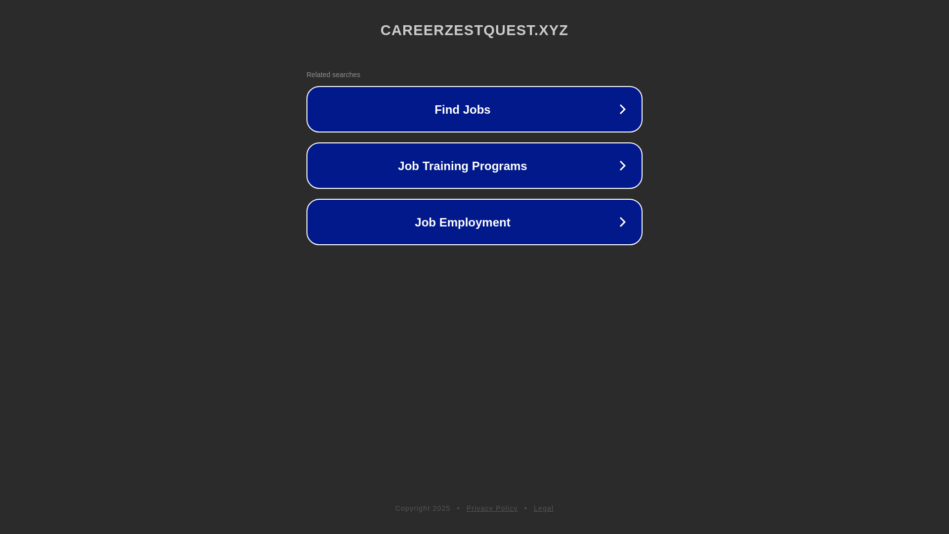 website screenshot of https://careerzestquest.xyz/