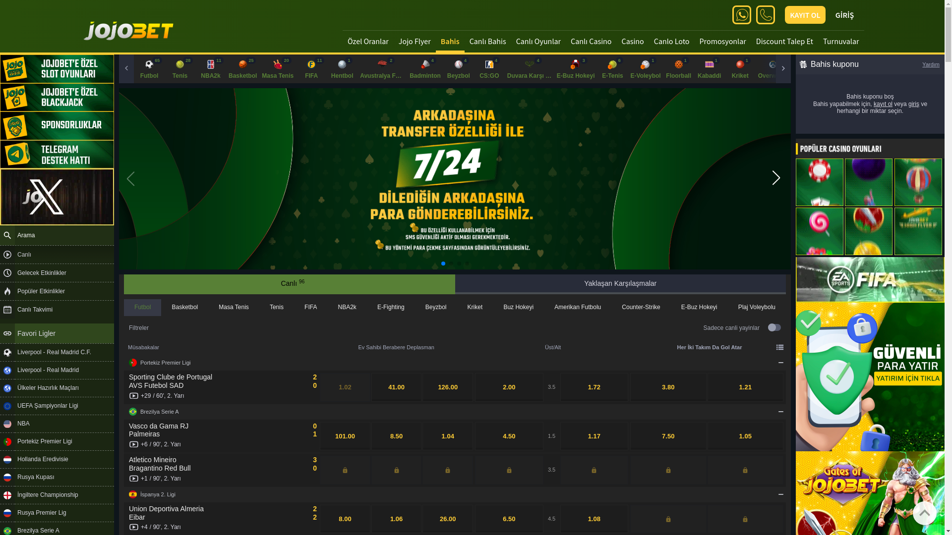 website screenshot of https://jojobet5029.com/