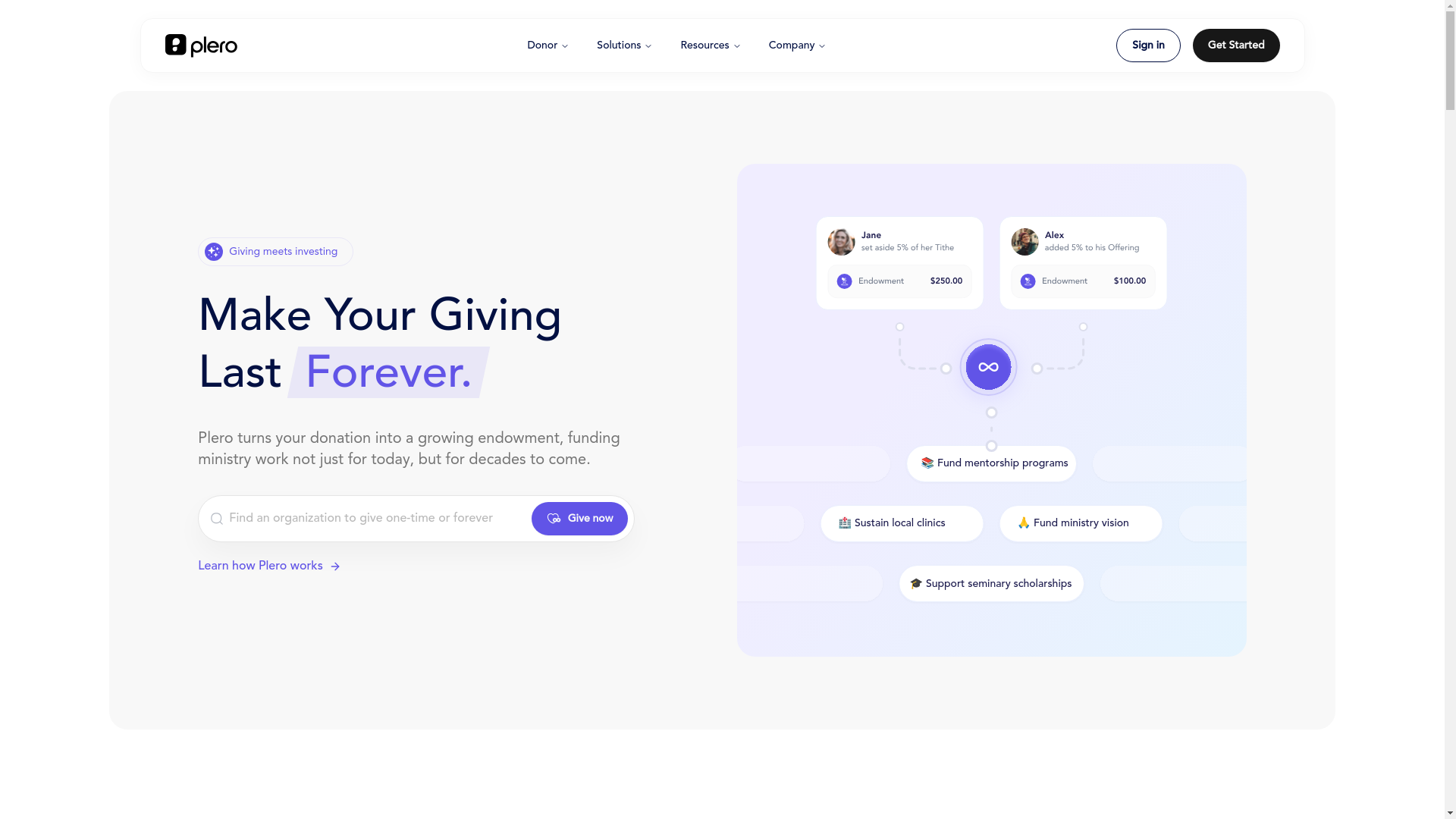 website screenshot of https://giverise-landing.pages.dev/