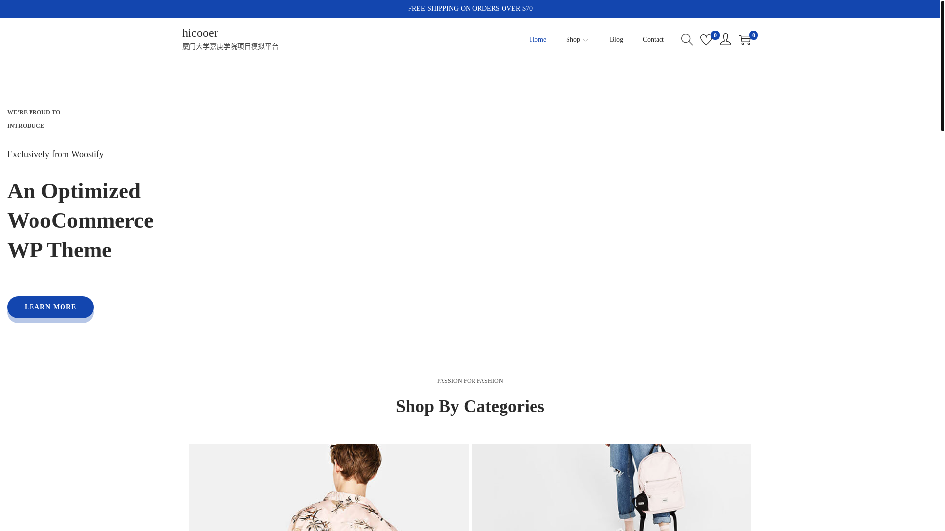 website screenshot of https://hicooer.top/