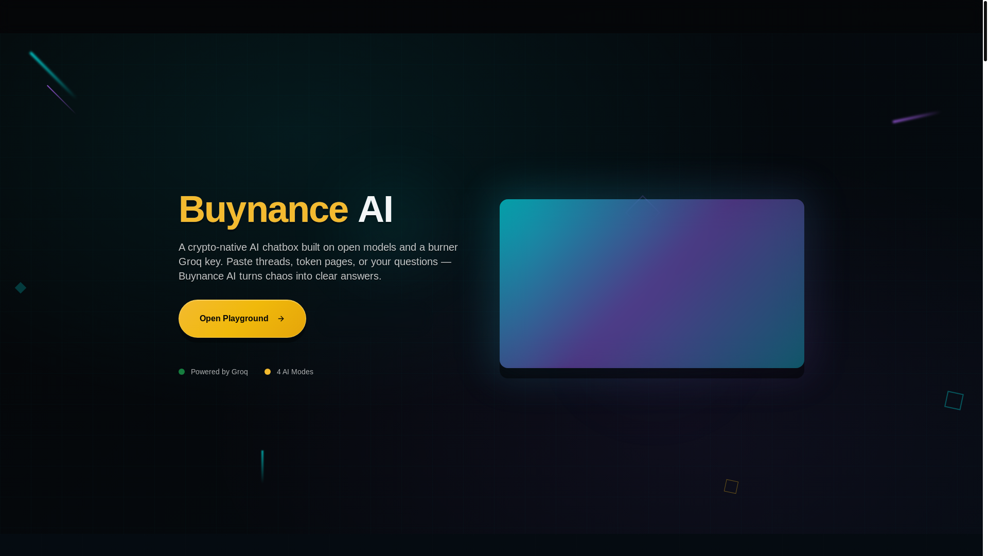 website screenshot of https://buynanceai.pro/
