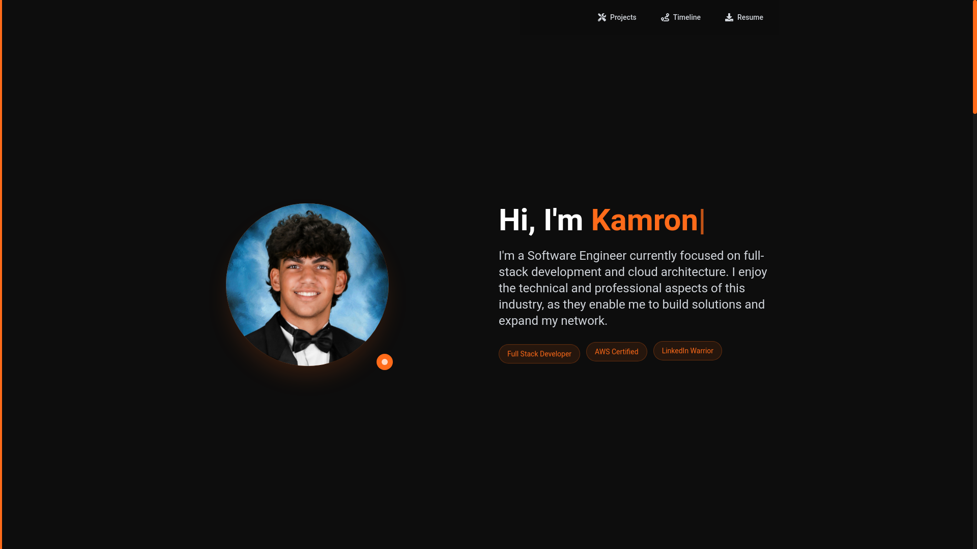 website screenshot of https://kamronarabi.com/