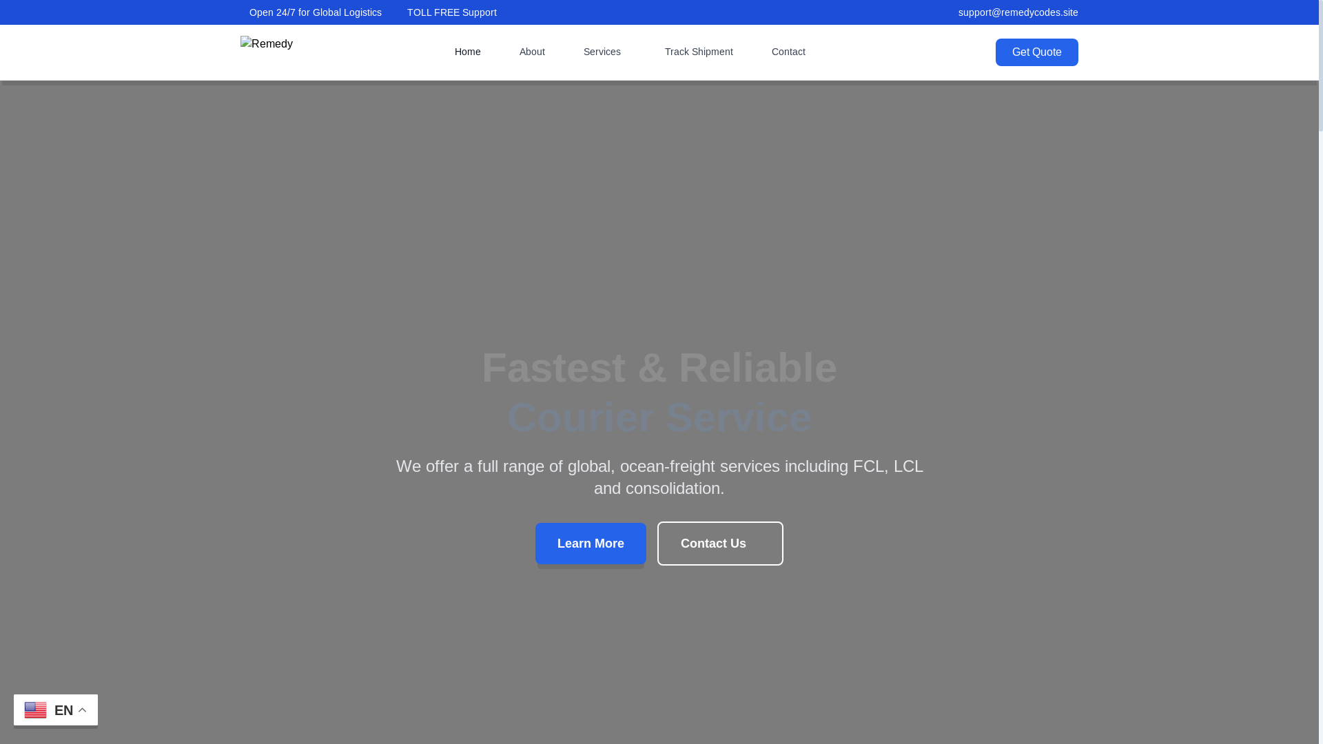 website screenshot of https://premiumcargotransit.com/
