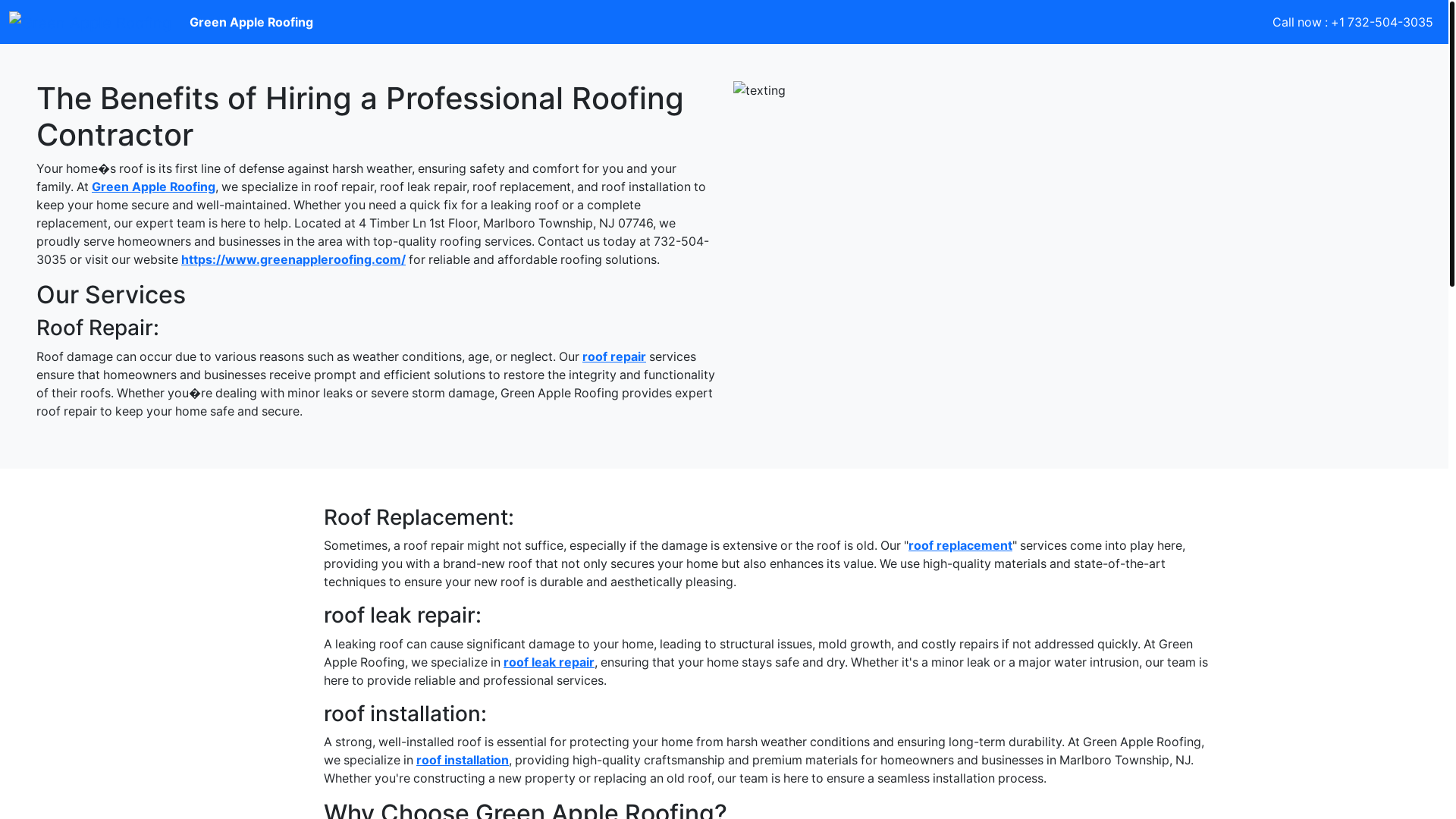 website screenshot of https://thebenefitsofhiringaprofessionalroofingcontractor.pages.dev/