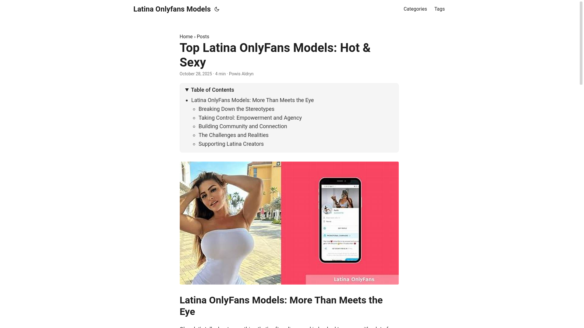 website screenshot of https://latina-onlyfans-models.pages.dev/