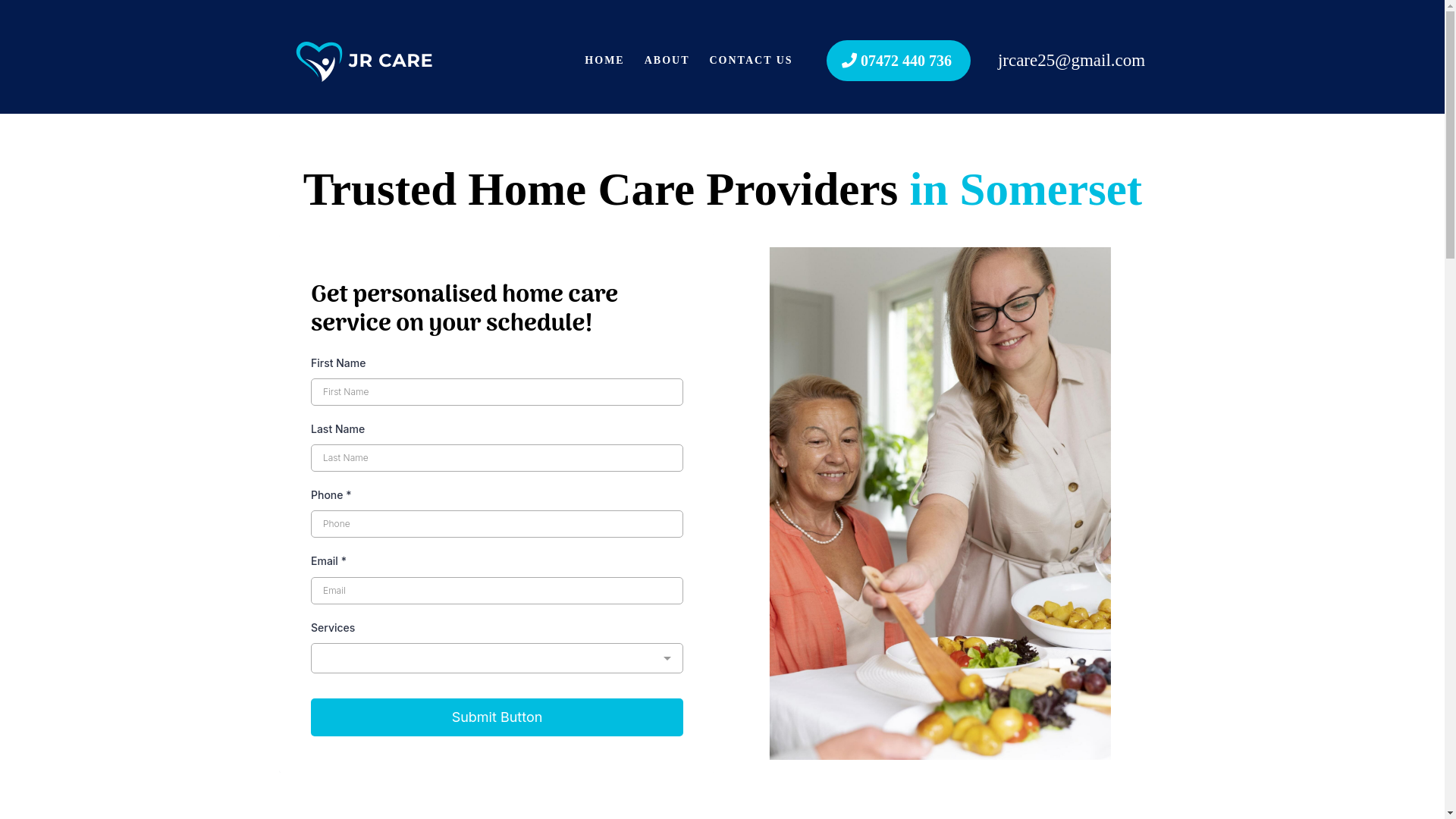 website screenshot of https://jrcareuk.co.uk/
