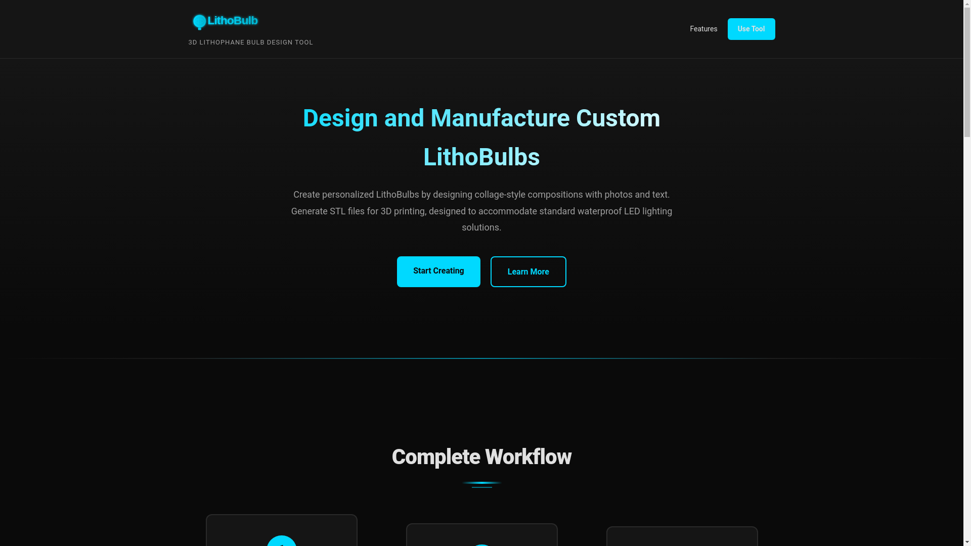 website screenshot of https://lithobulb.org/