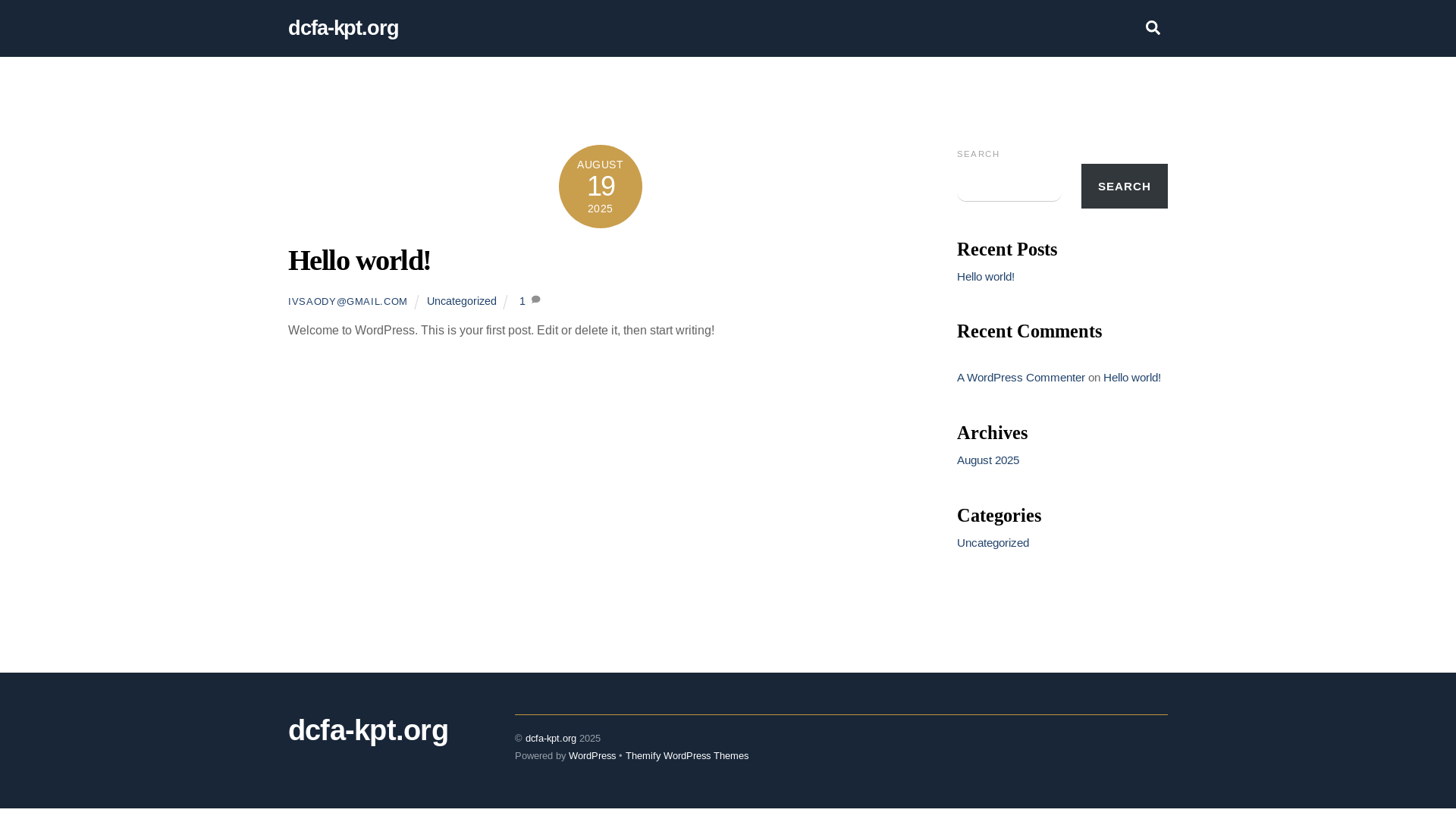 website screenshot of https://dcfa-kpt.org/