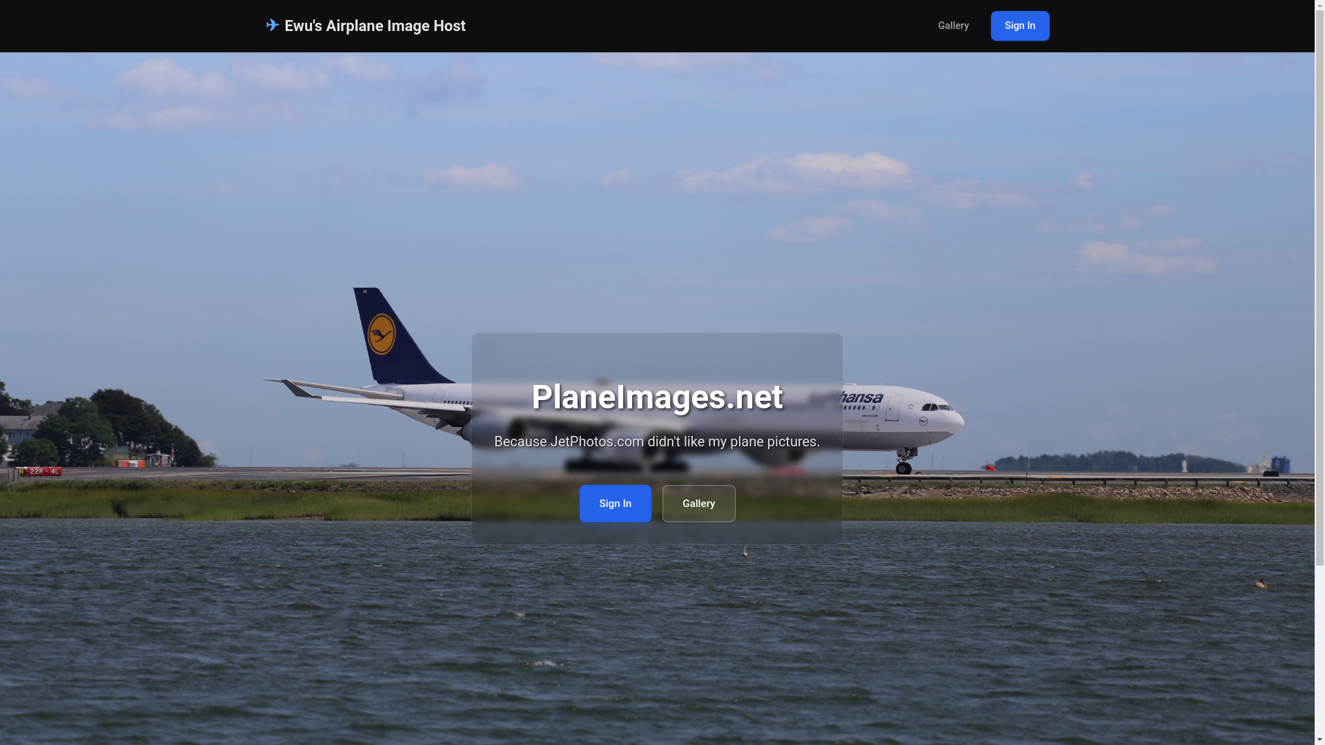 website screenshot of https://airplane-images.pages.dev/