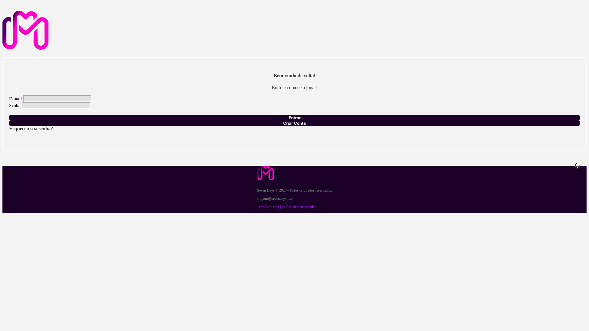 website screenshot of https://thesevendays.com.br/