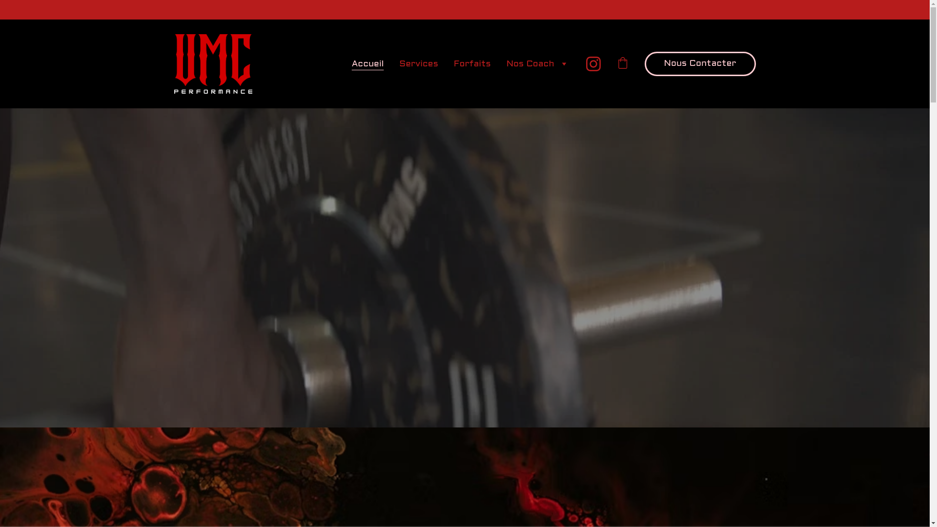 website screenshot of https://umcperformance.com/