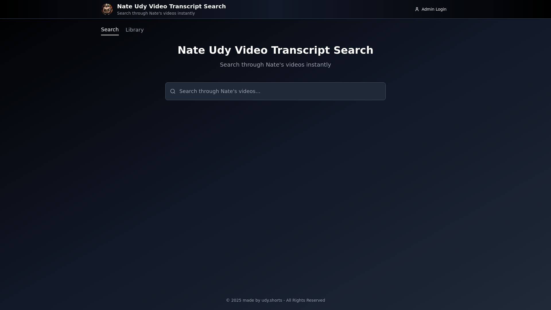 website screenshot of https://udytranscripts.com/