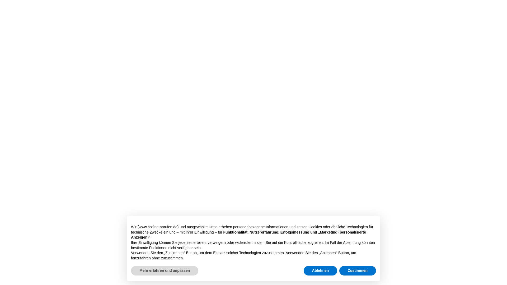 website screenshot of https://kundenhotlineservice.de/