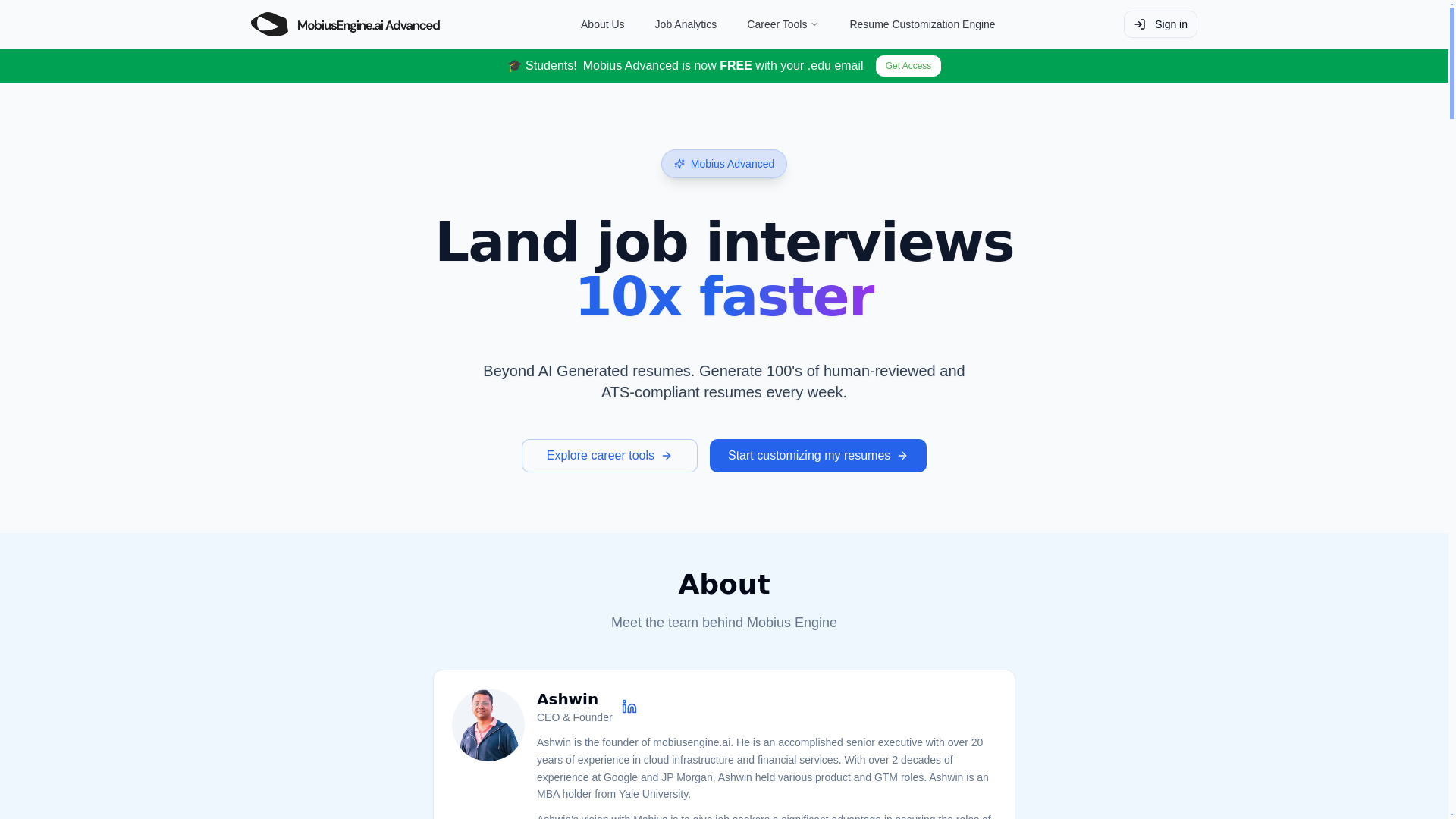 website screenshot of https://resume-transformer-frontend.pages.dev/