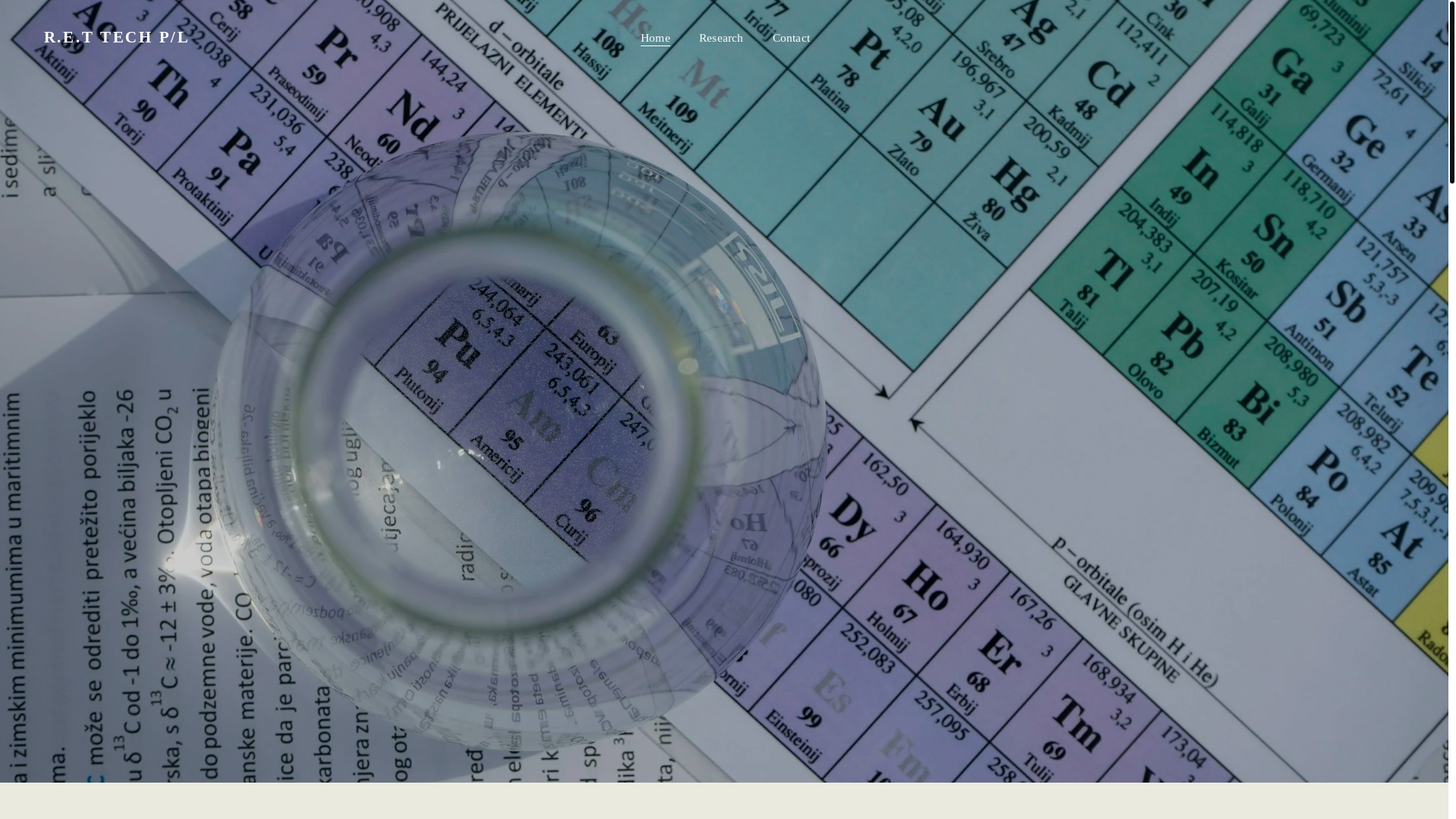 website screenshot of https://ret-technology.com/