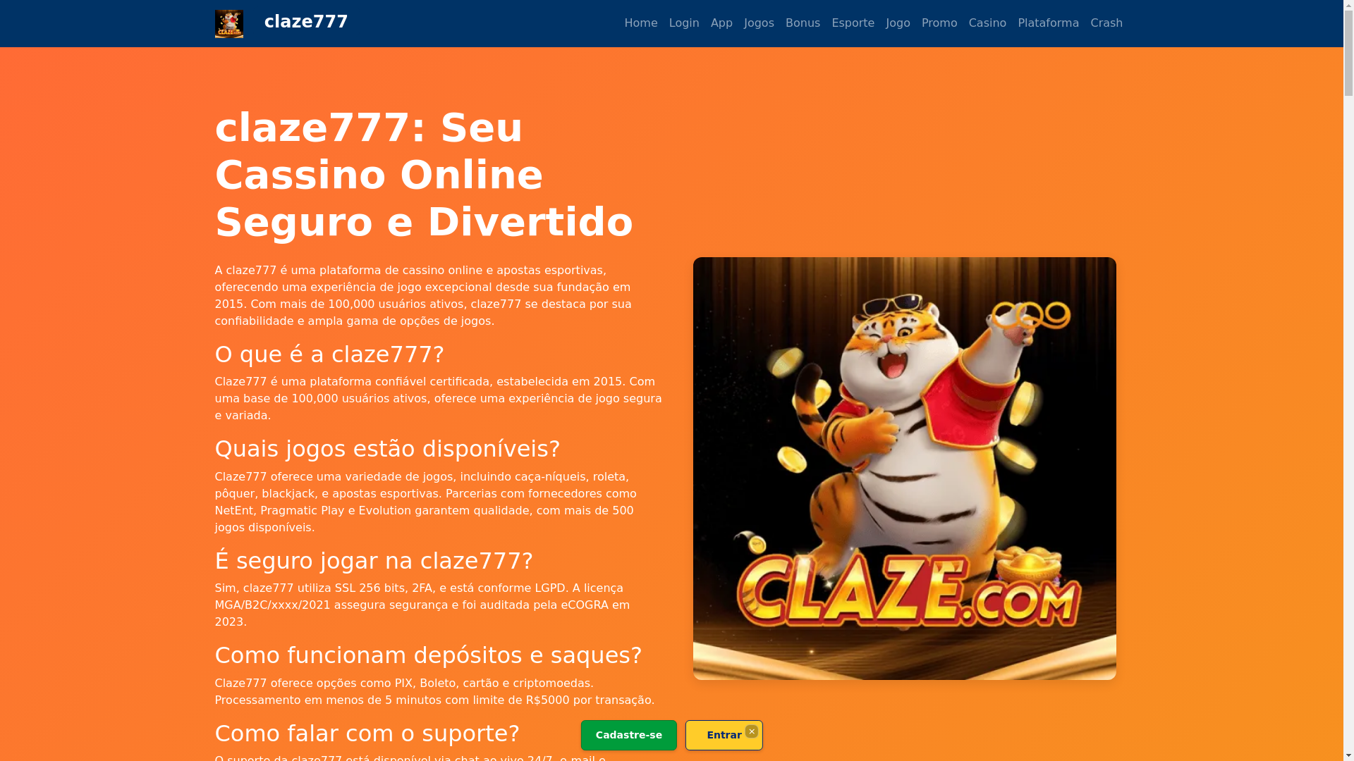 website screenshot of https://claze7770.com/