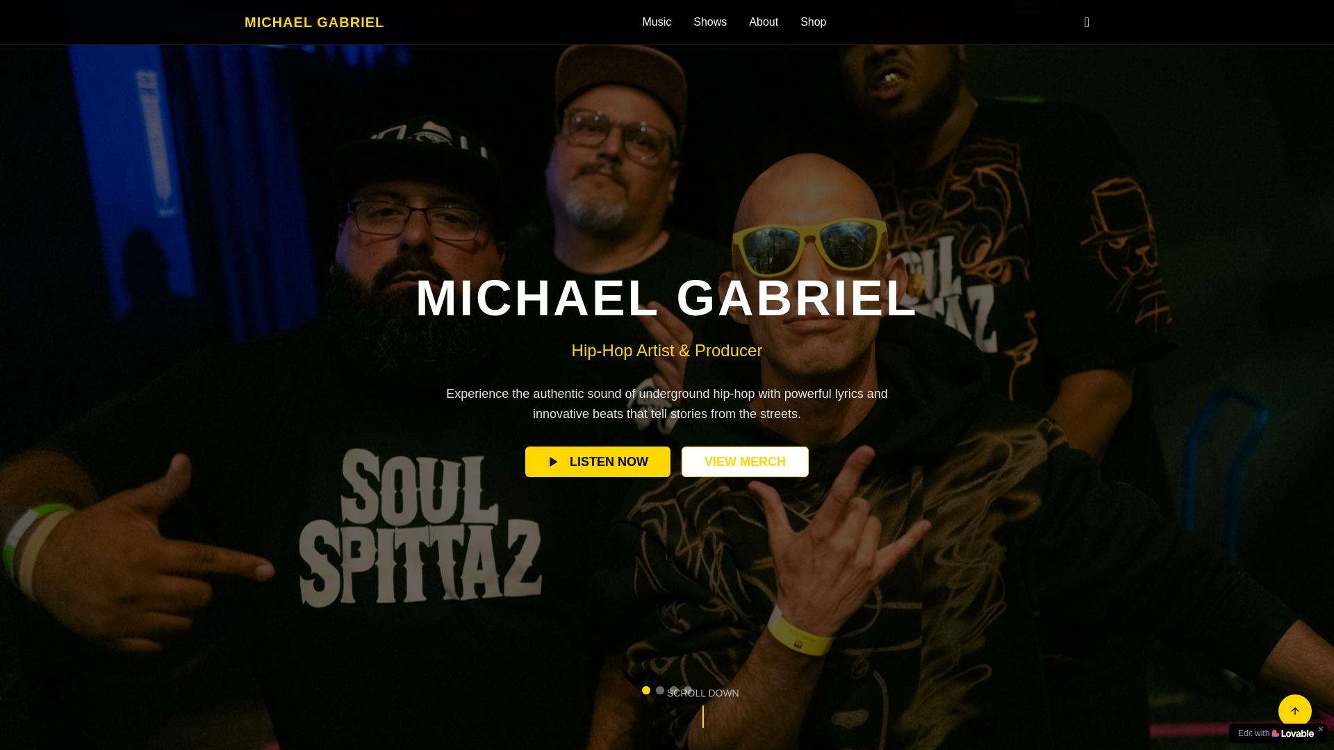 website screenshot of https://michealgabriel.com/