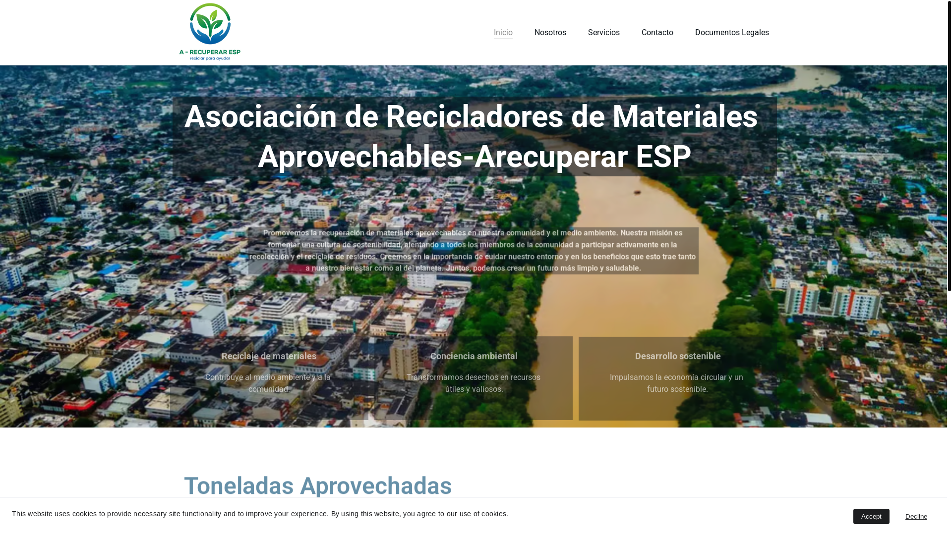 website screenshot of https://arecuperaresp.com/