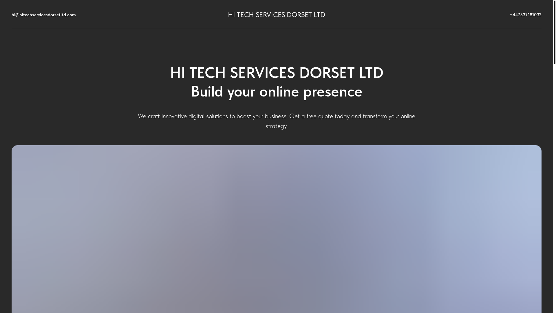 website screenshot of https://hitechservicesdorsetltd.com/