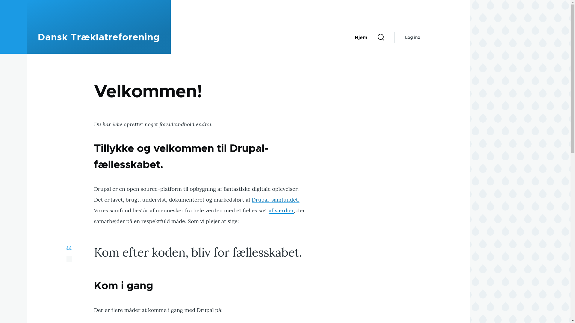website screenshot of https://traeklatreforeningen.dk/