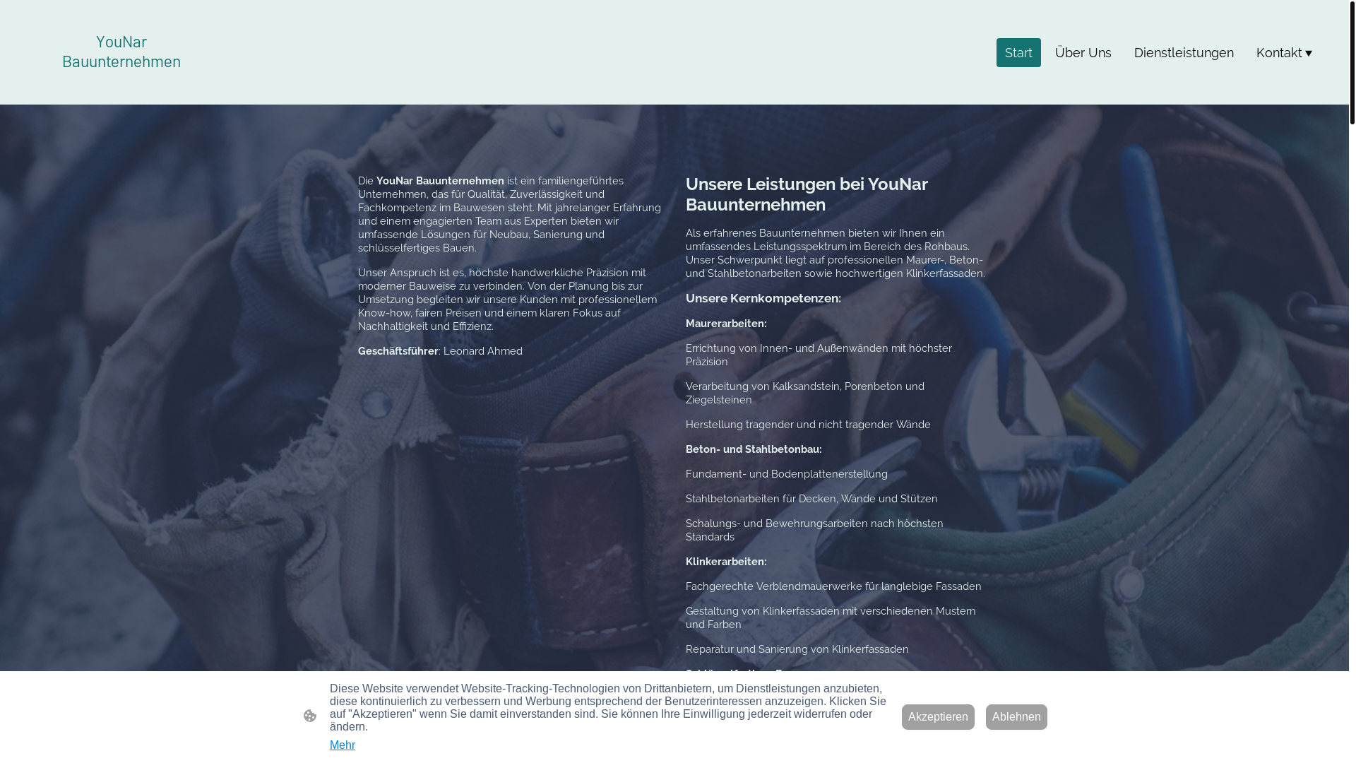 website screenshot of https://younar-bauunternehmen.com/