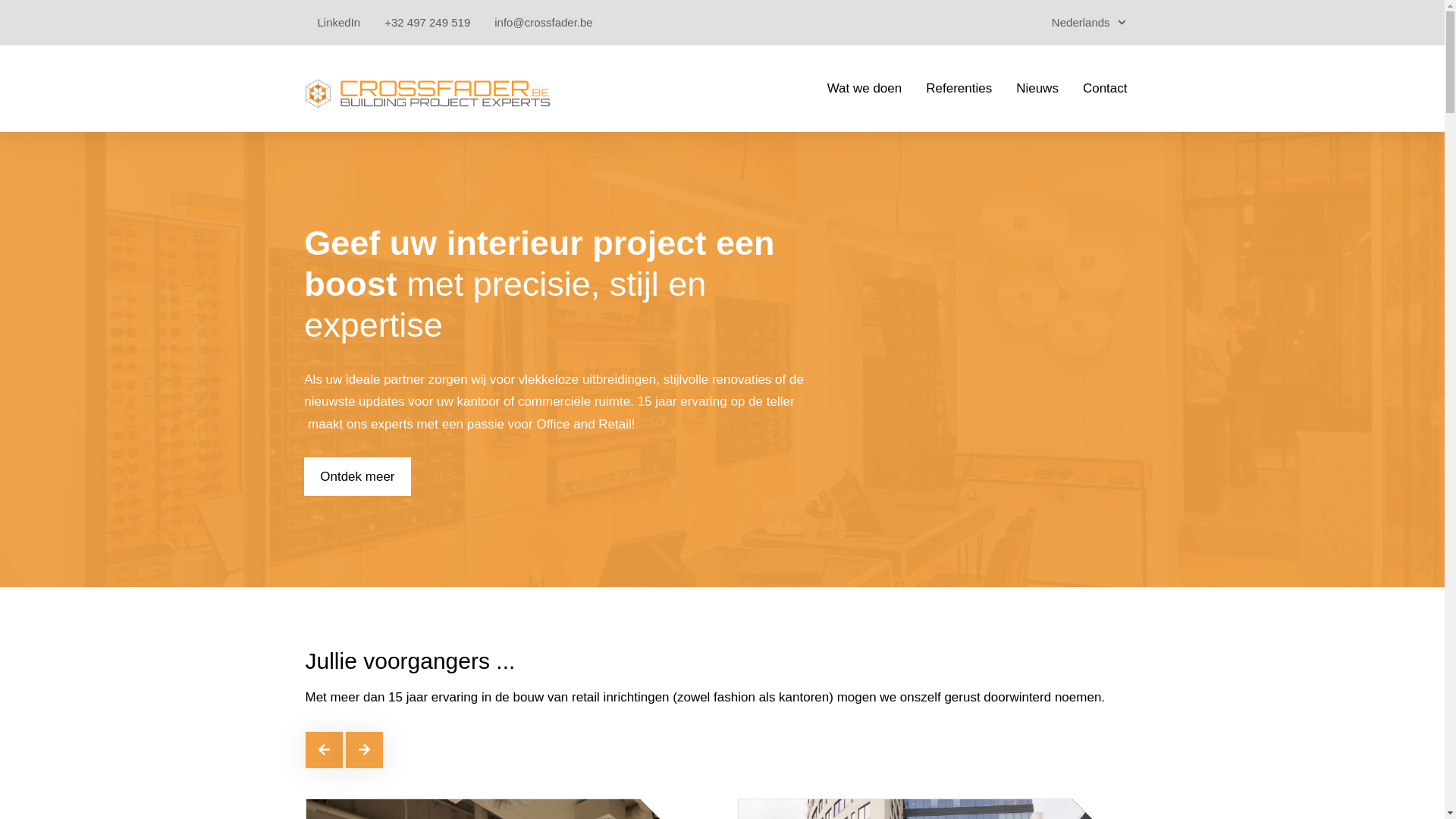 website screenshot of https://retailprojectexperts.eu/
