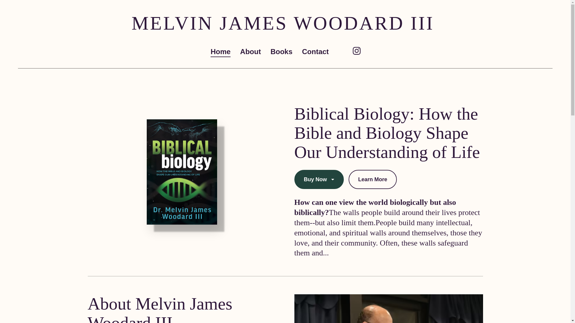 website screenshot of https://melvinjameswoodardbooks.com/