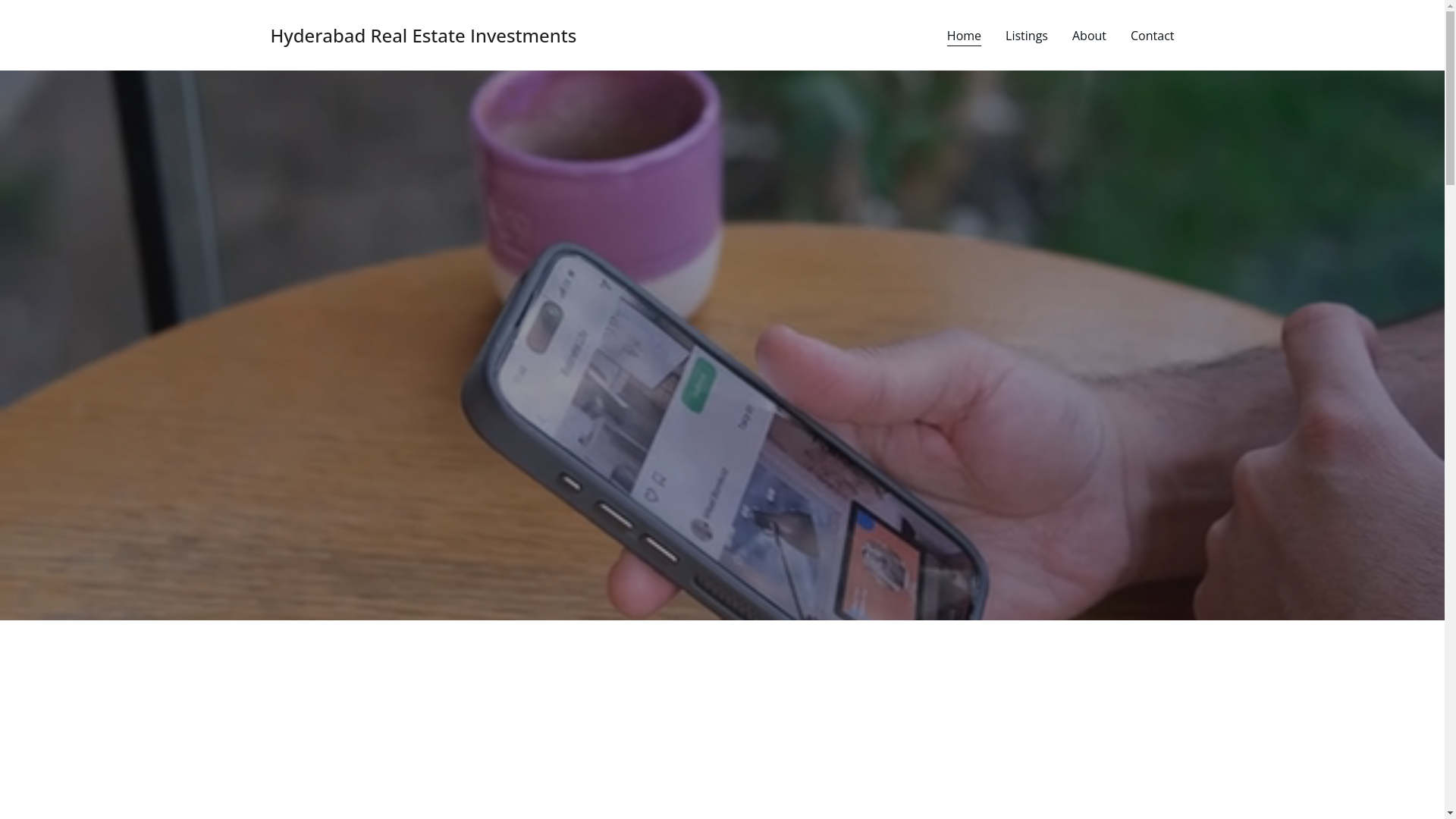 website screenshot of https://hyderabadrealestateinvestments.in/