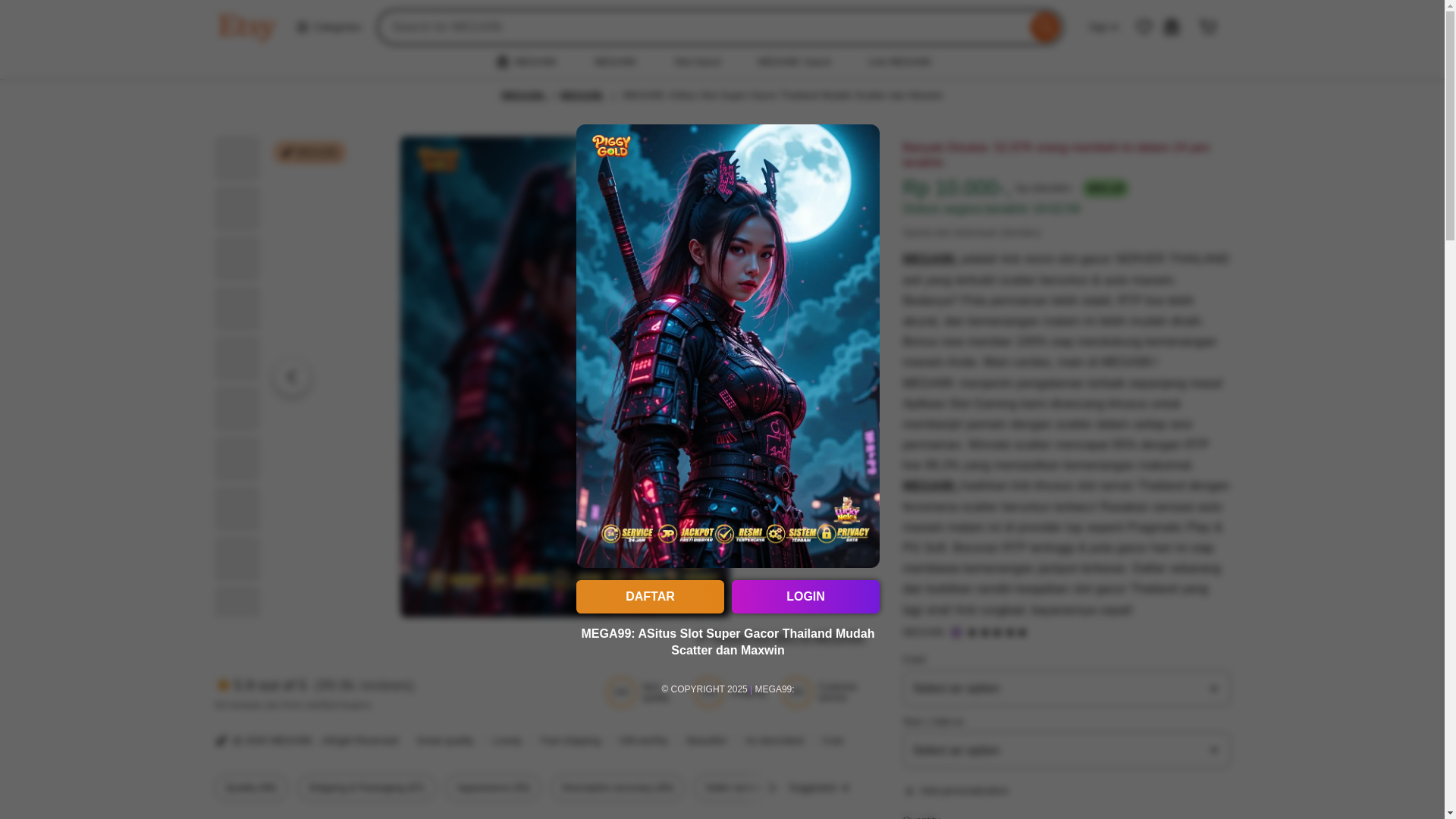 website screenshot of https://mega99.top