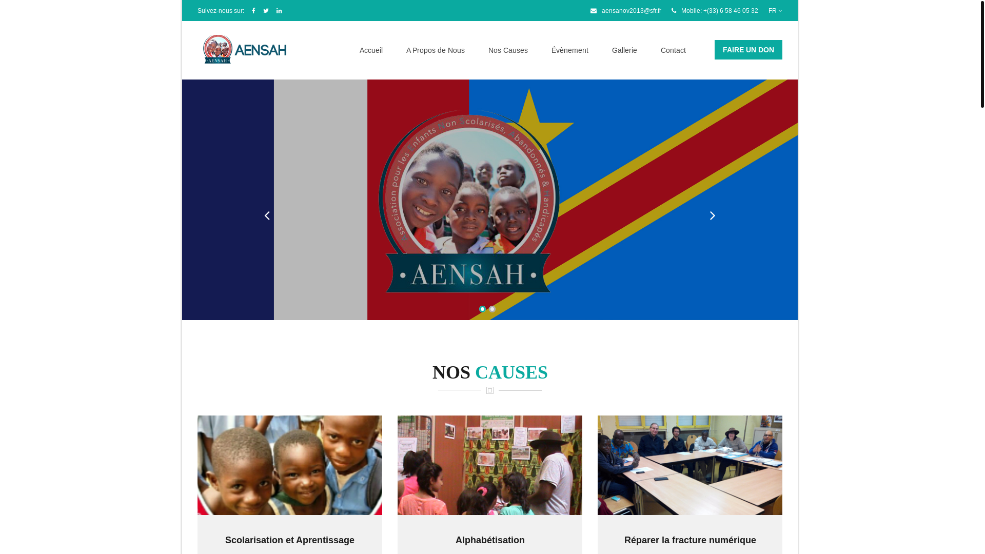 website screenshot of https://aensahh.fr/