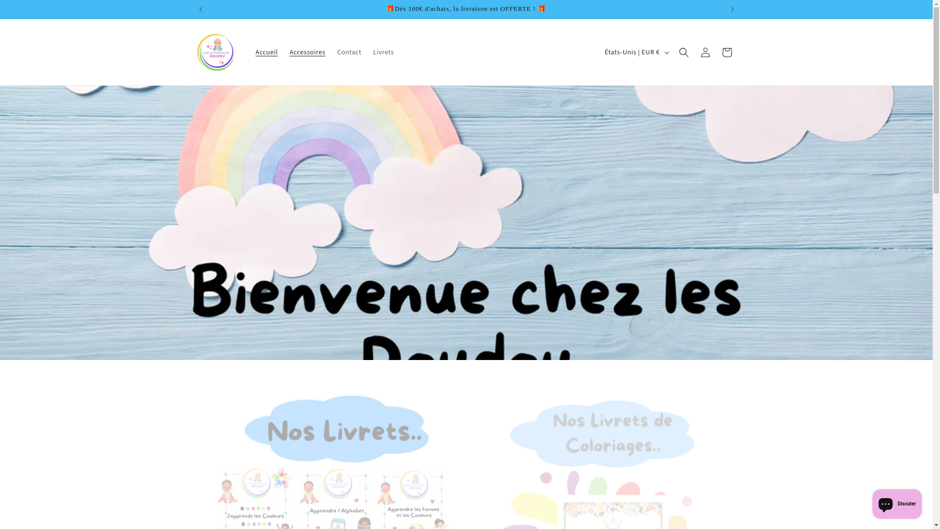 website screenshot of https://lesactivitesdedoudou.com/